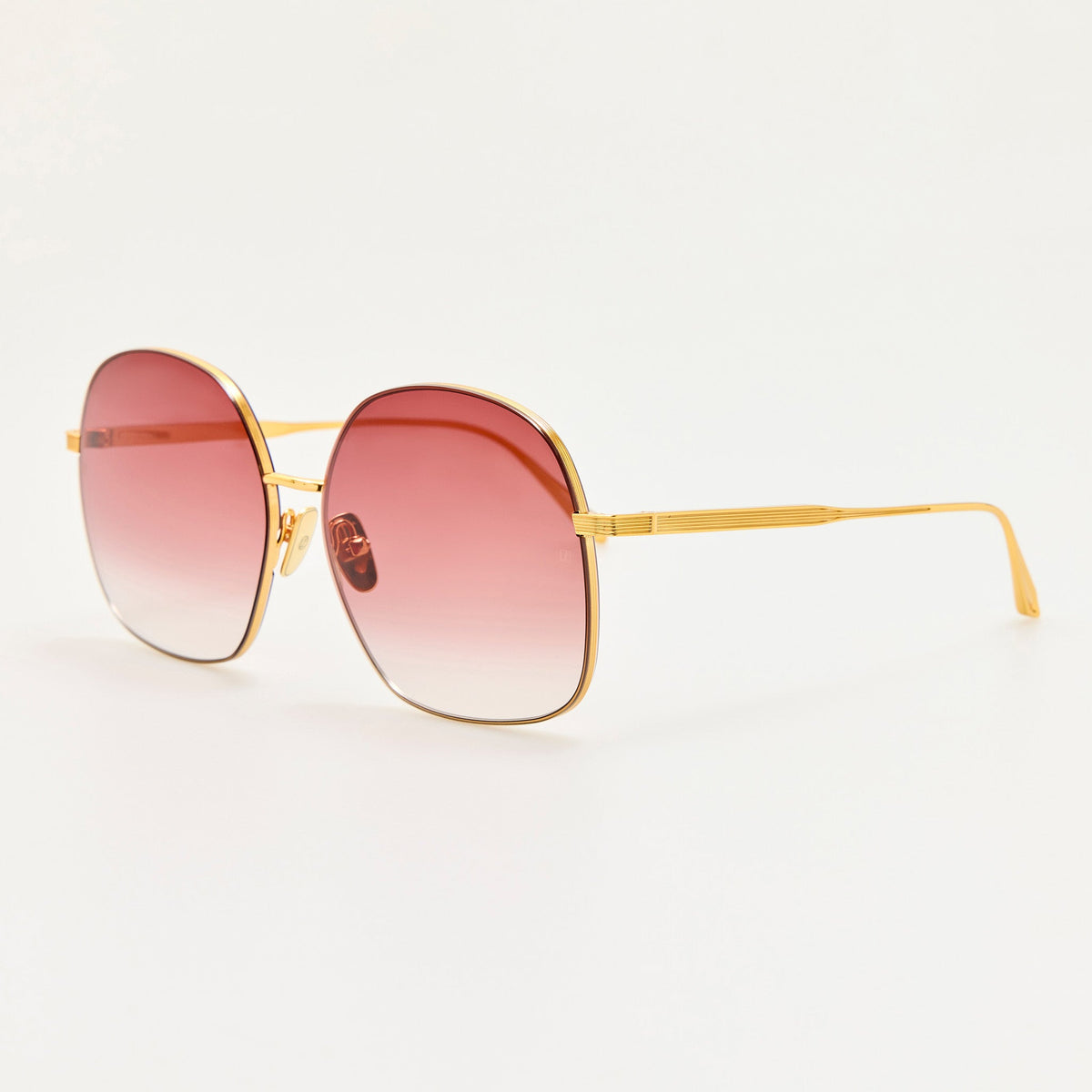 Suki Sunglasses in 22K Gold and Red - LINDA FARROW-Sunglasses-
