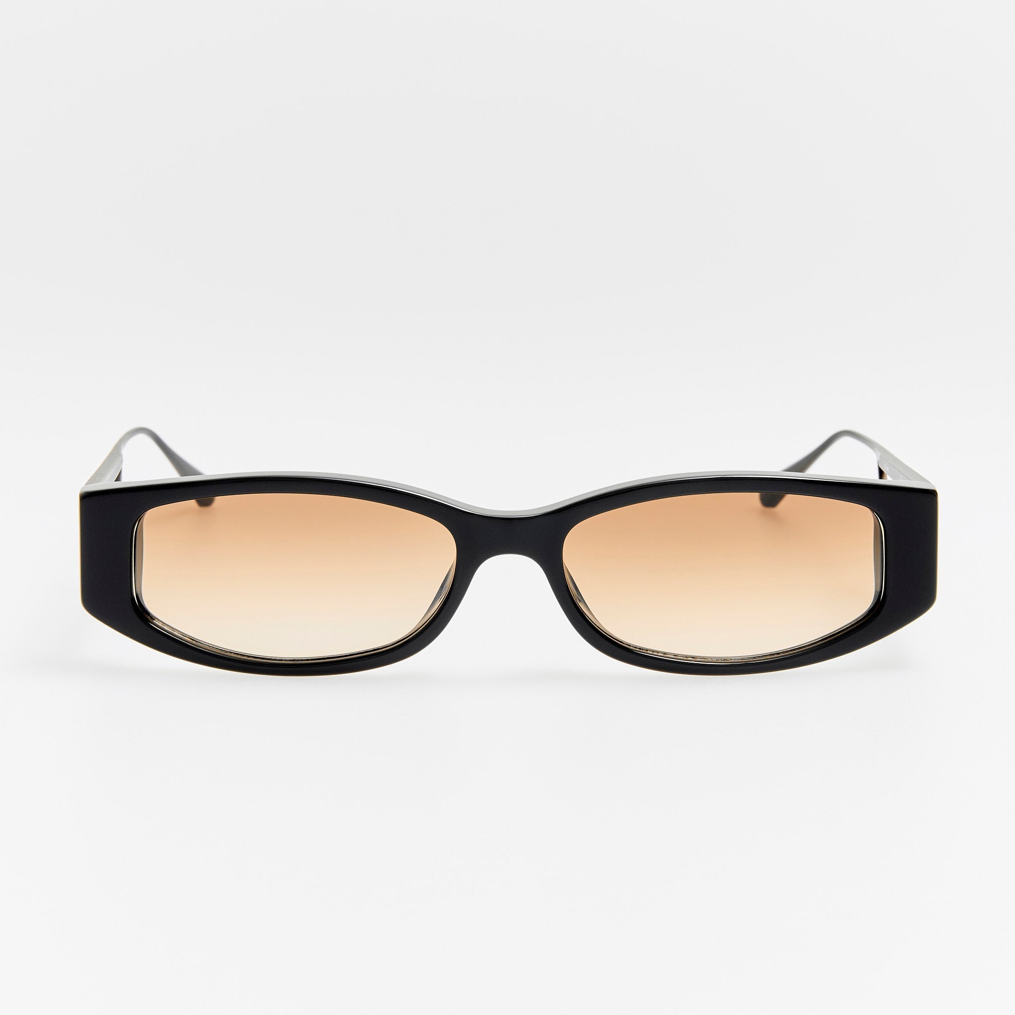 Susie Vista Temple Sunglasses in Black and Mocha Lens - LINDA FARROW - Sunglasses -