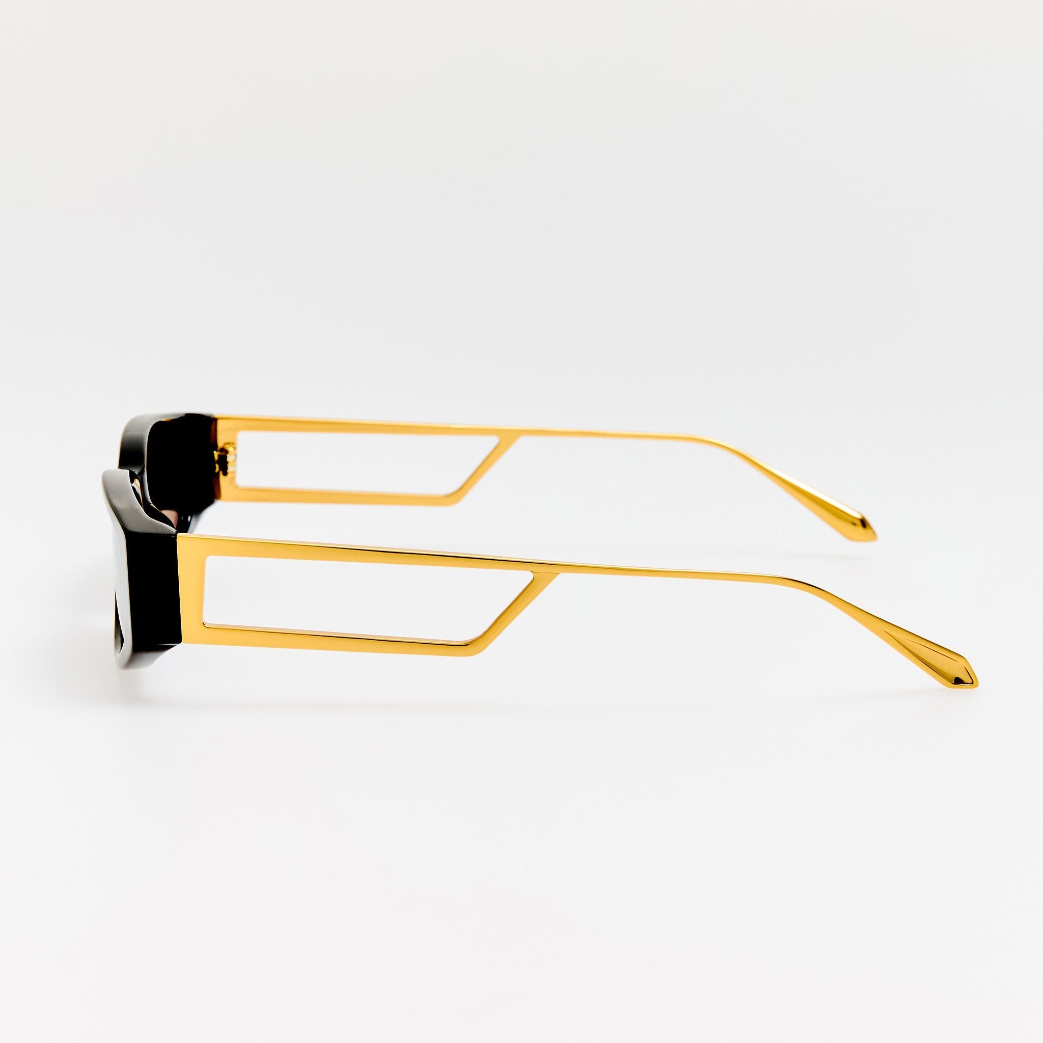 Susie Vista Temple Sunglasses in Black - LINDA FARROW - Sunglasses -
