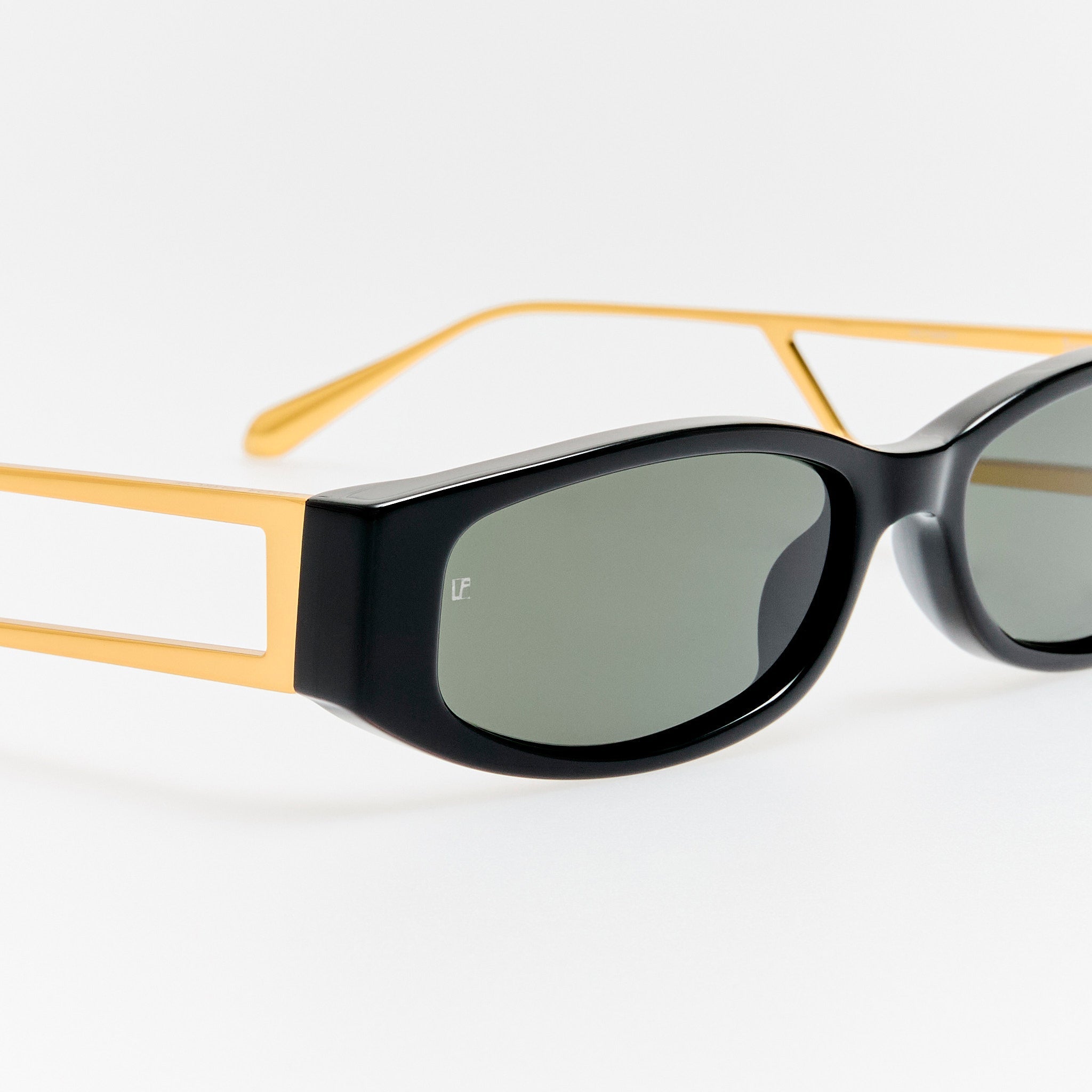 Susie Vista Temple Sunglasses in Black - LINDA FARROW - Sunglasses -