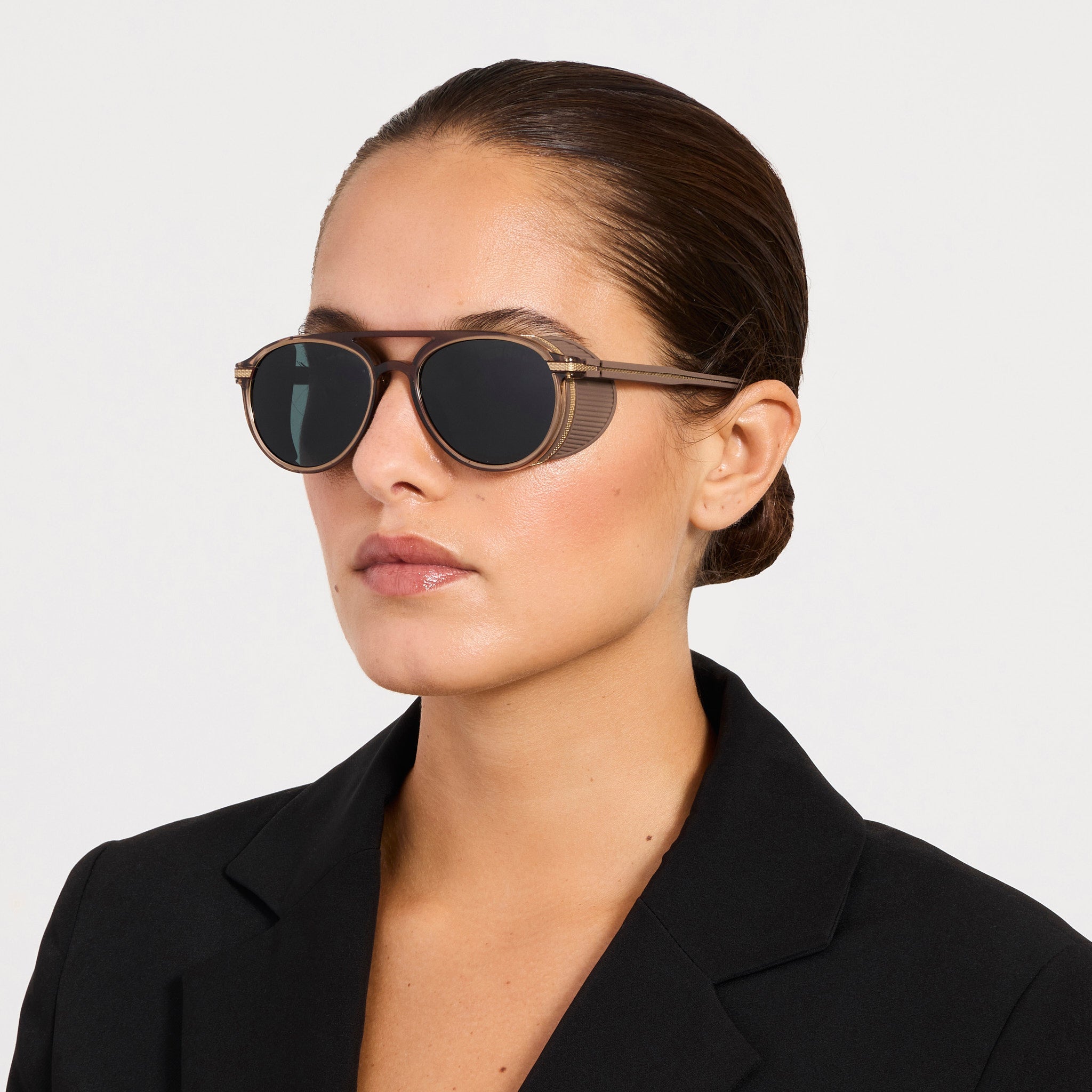 Sutton Sunglasses in Brown - LINDA FARROW - Sunglasses -