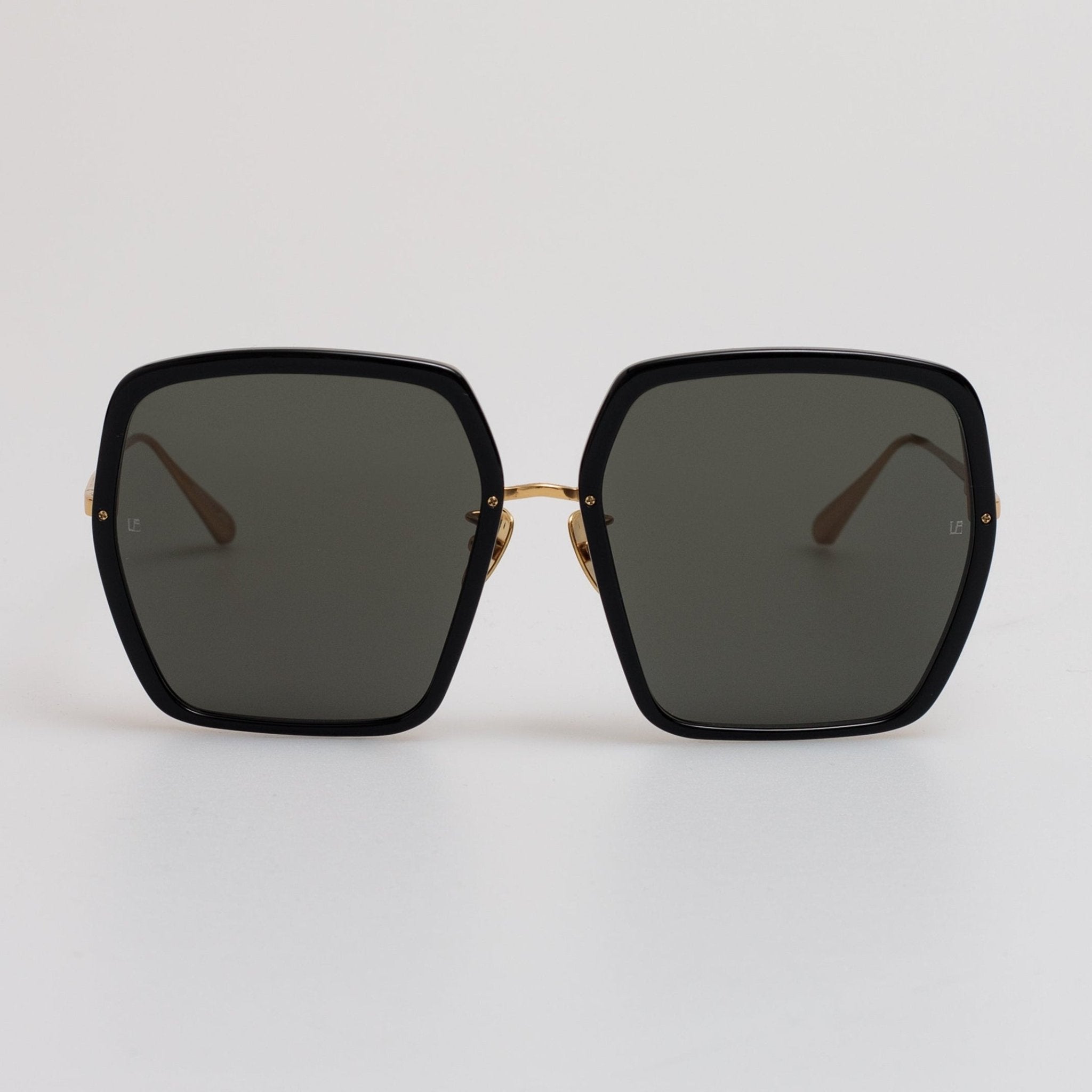 Syan Oversize Sunglasses in Black by LINDA FARROW