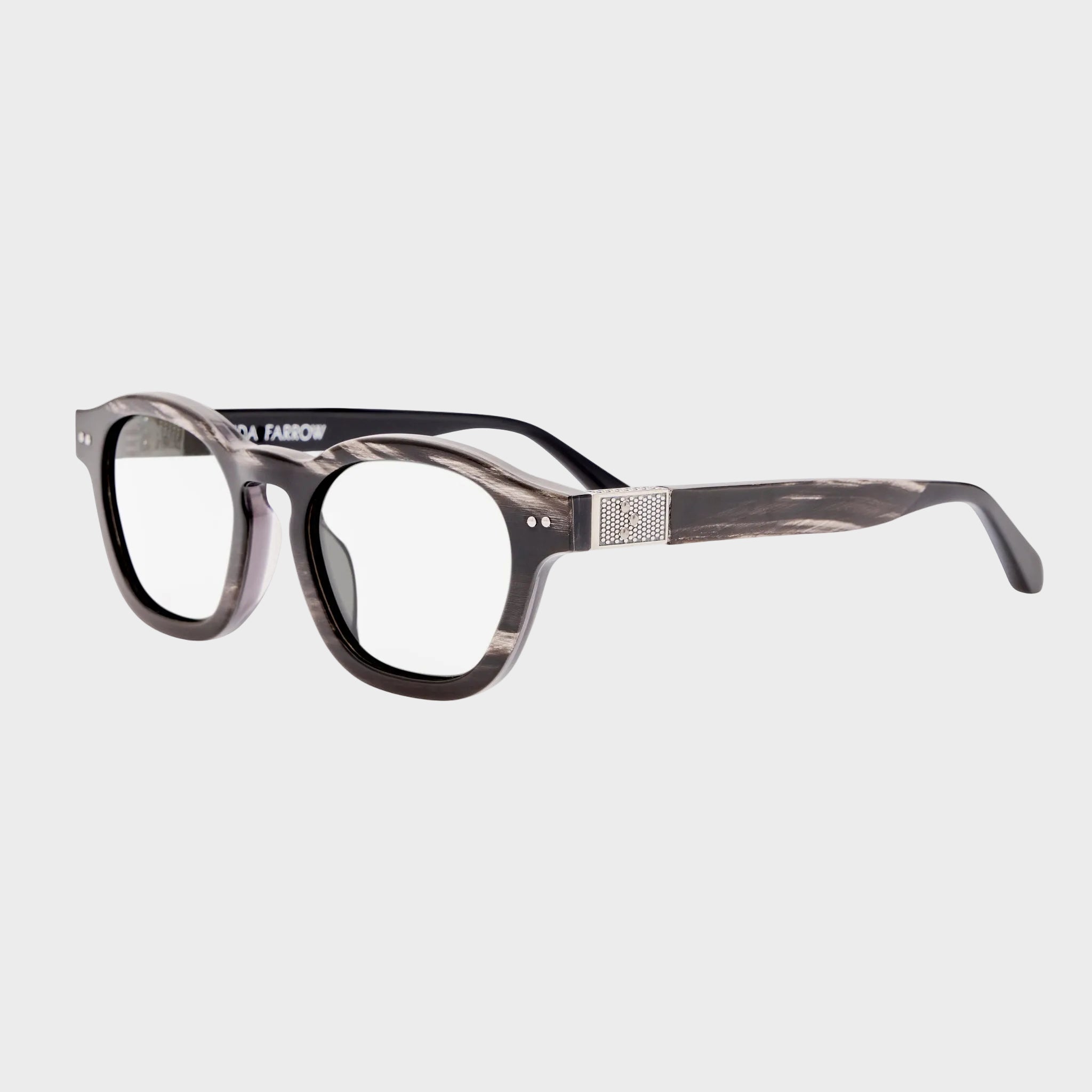 Talbot Optical in Buffalo Horn and 925 Sterling Silver - LINDA FARROW-Optical Frame-