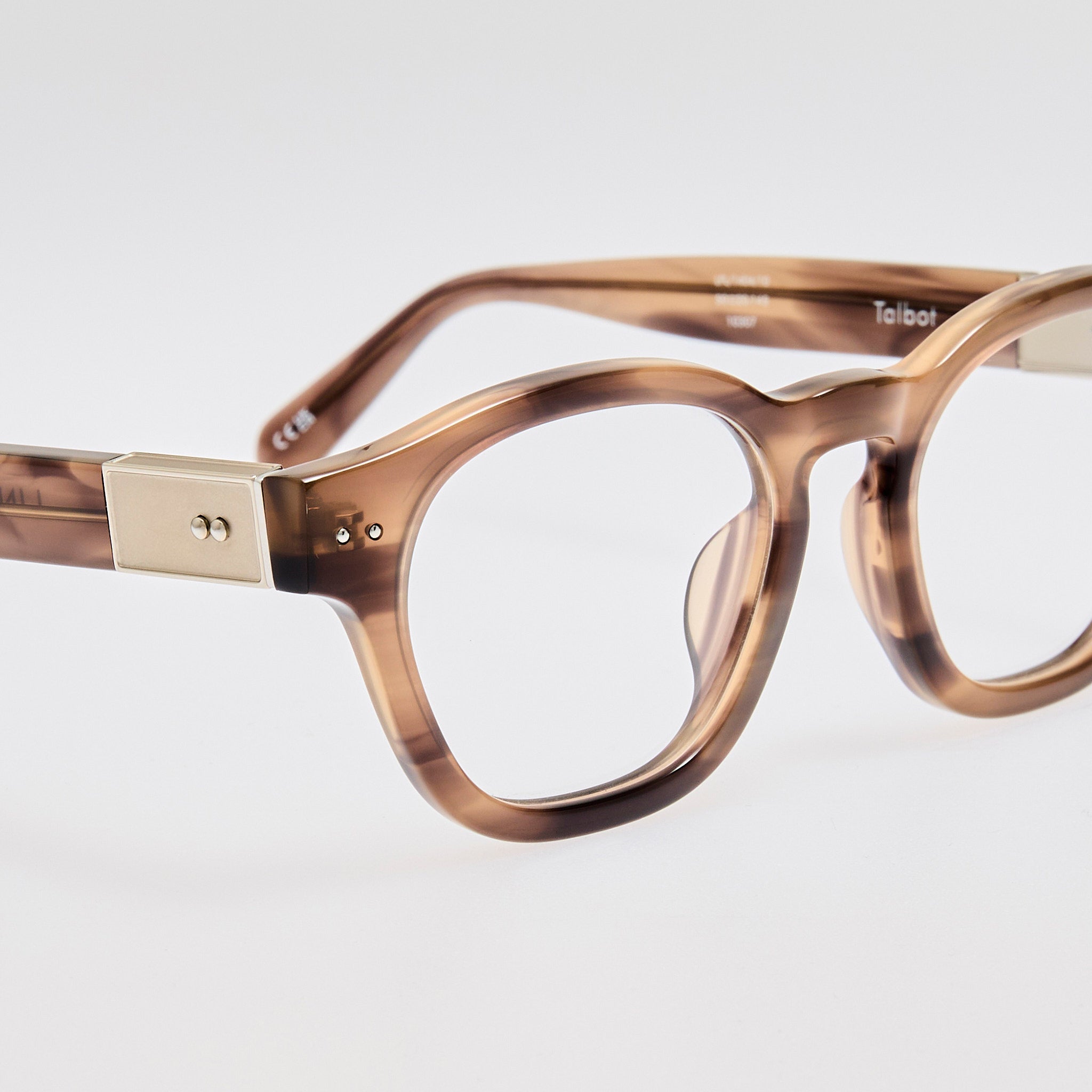 Talbot Optical in Grey Horn - LINDA FARROW - Optical Frame -