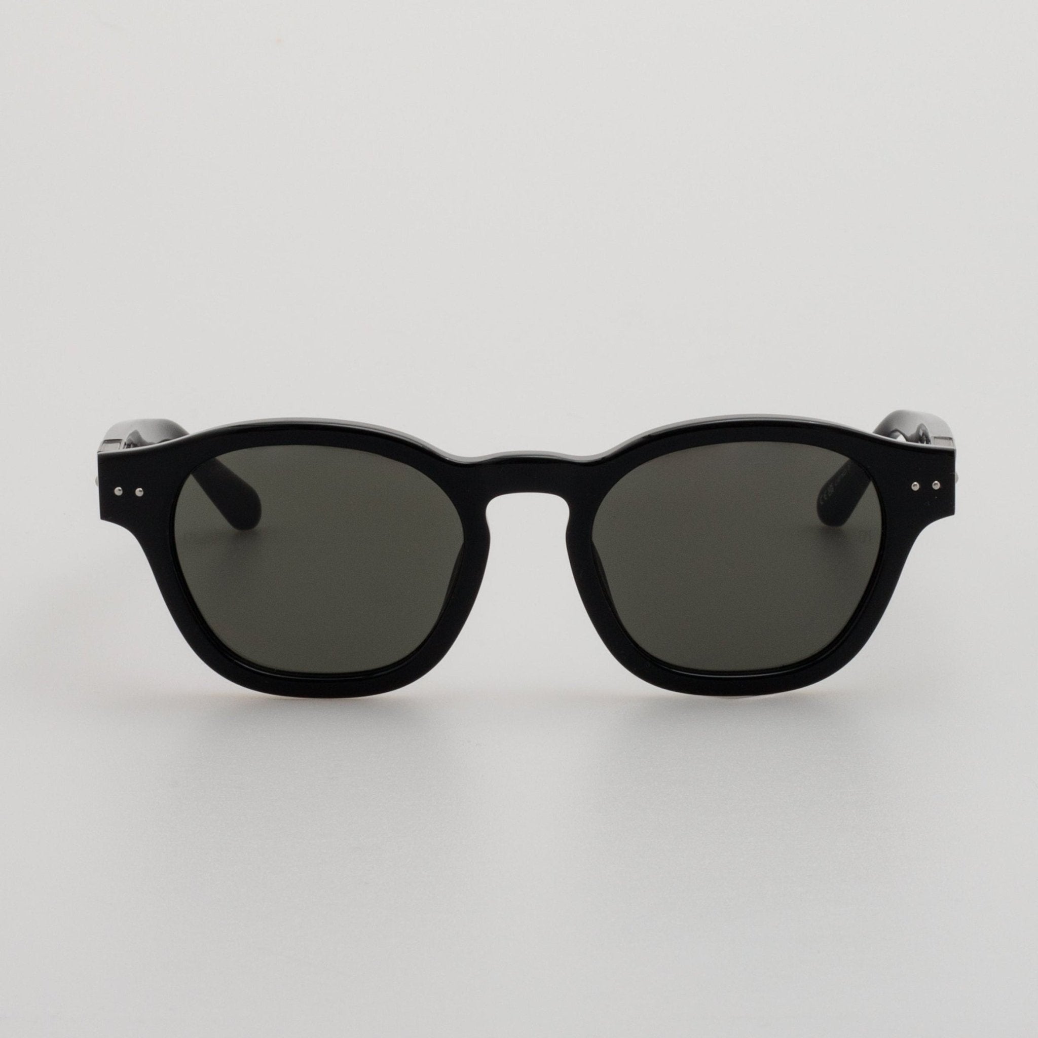 Talbot Sunglasses in Black Matt Nickel - LINDA FARROW - Sunglasses -