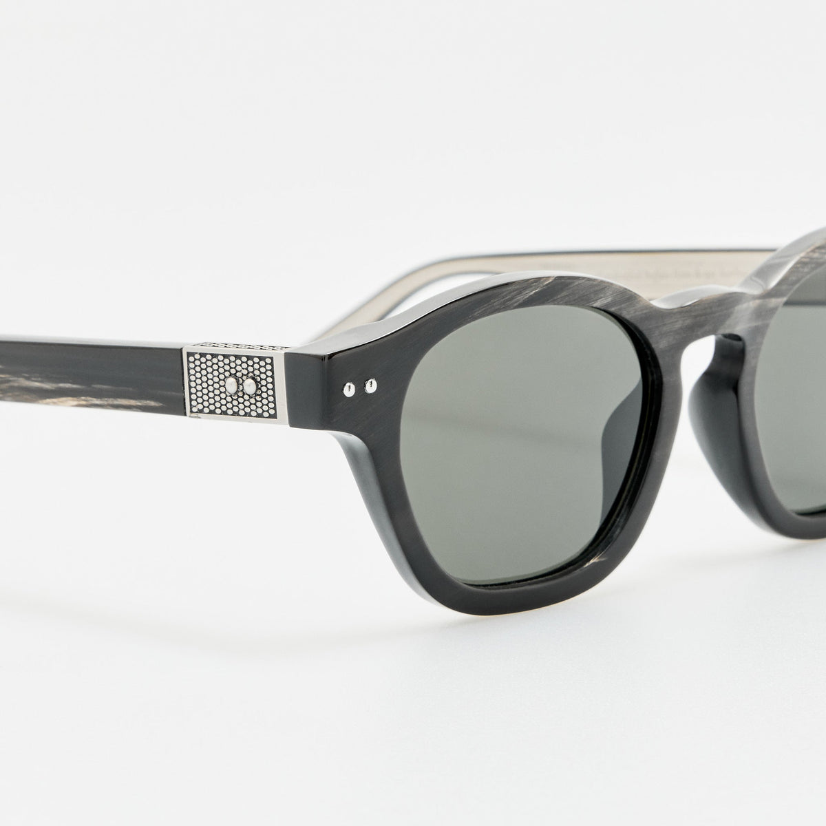 Talbot Sunglasses in Buffalo Horn and 925 Sterling Silver - LINDA FARROW-Sunglasses-