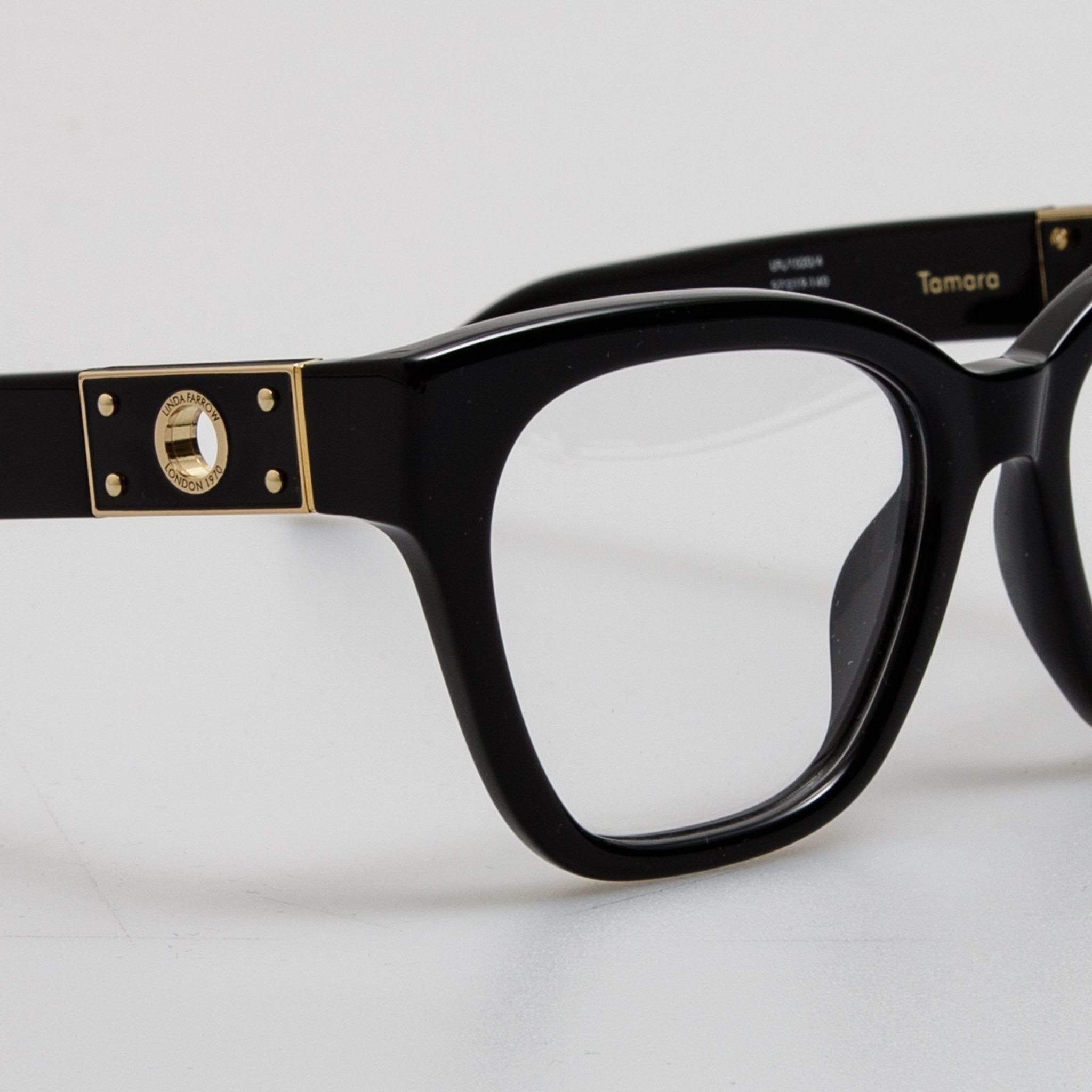 Tamara Cat Eye Optical Frame in Black - LINDA FARROW - Optical Frame -