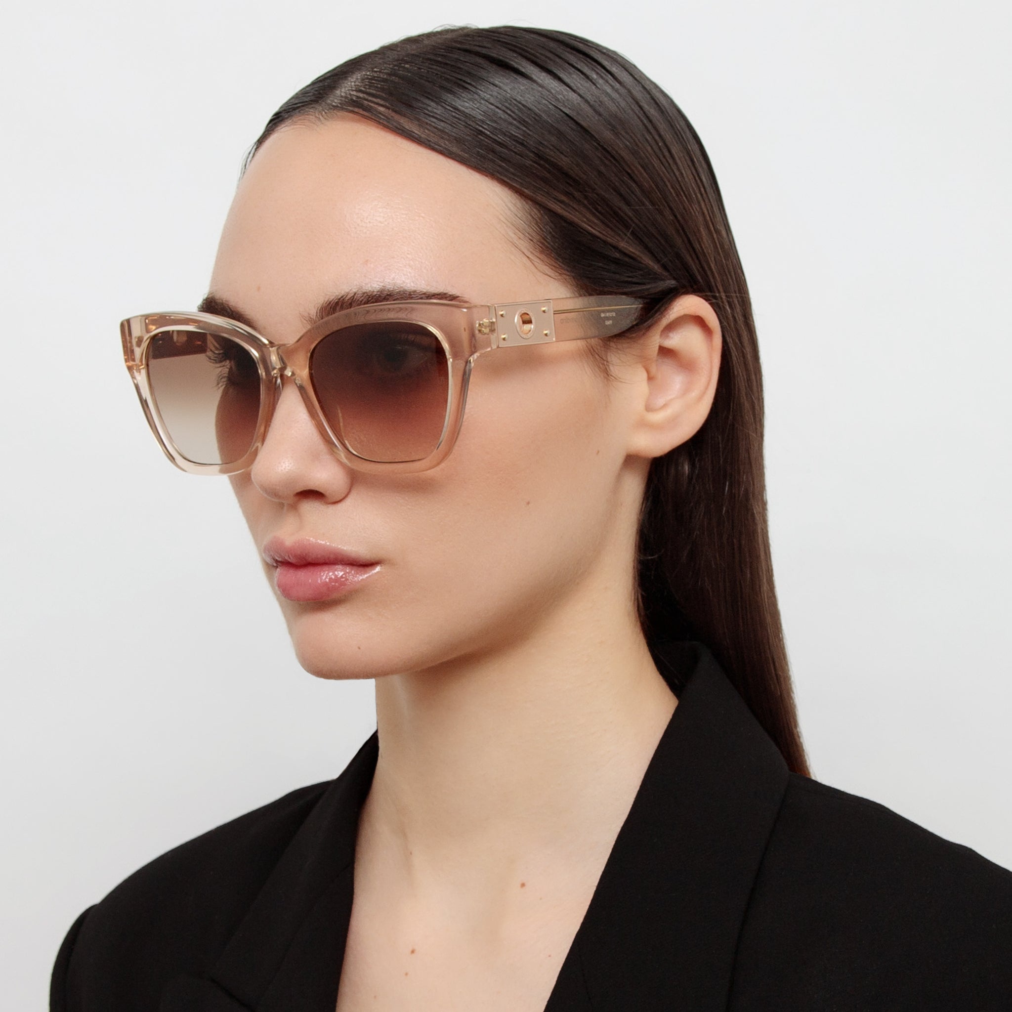 Tamara Cat Eye Sunglasses in Ash - LINDA FARROW - Sunglasses -