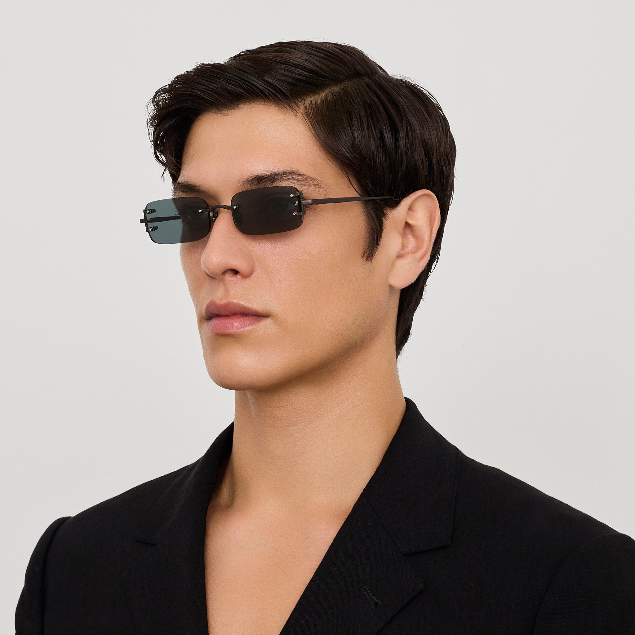 Taylor Sunglasses in Matt Black Nickel - LINDA FARROW - Sunglasses -