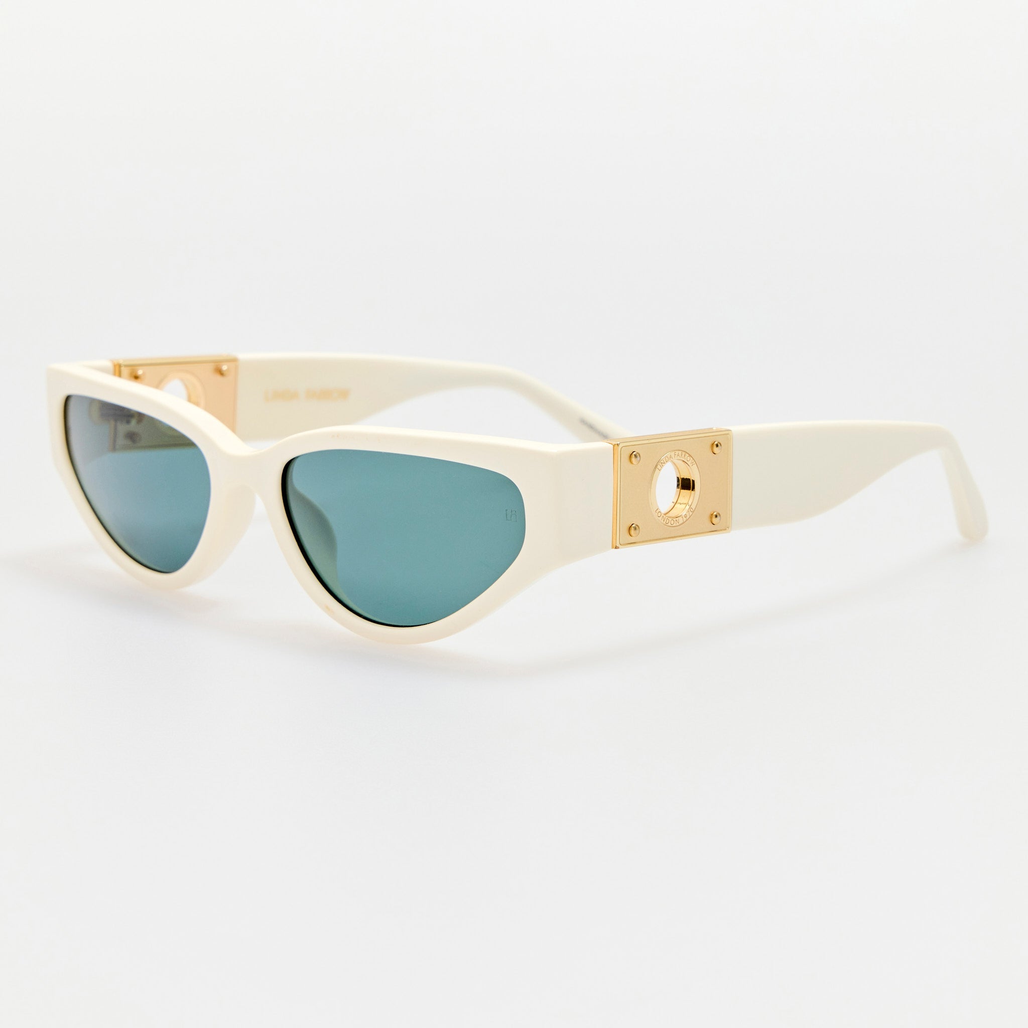 Tomie Sunglasses in White - LINDA FARROW - Sunglasses -