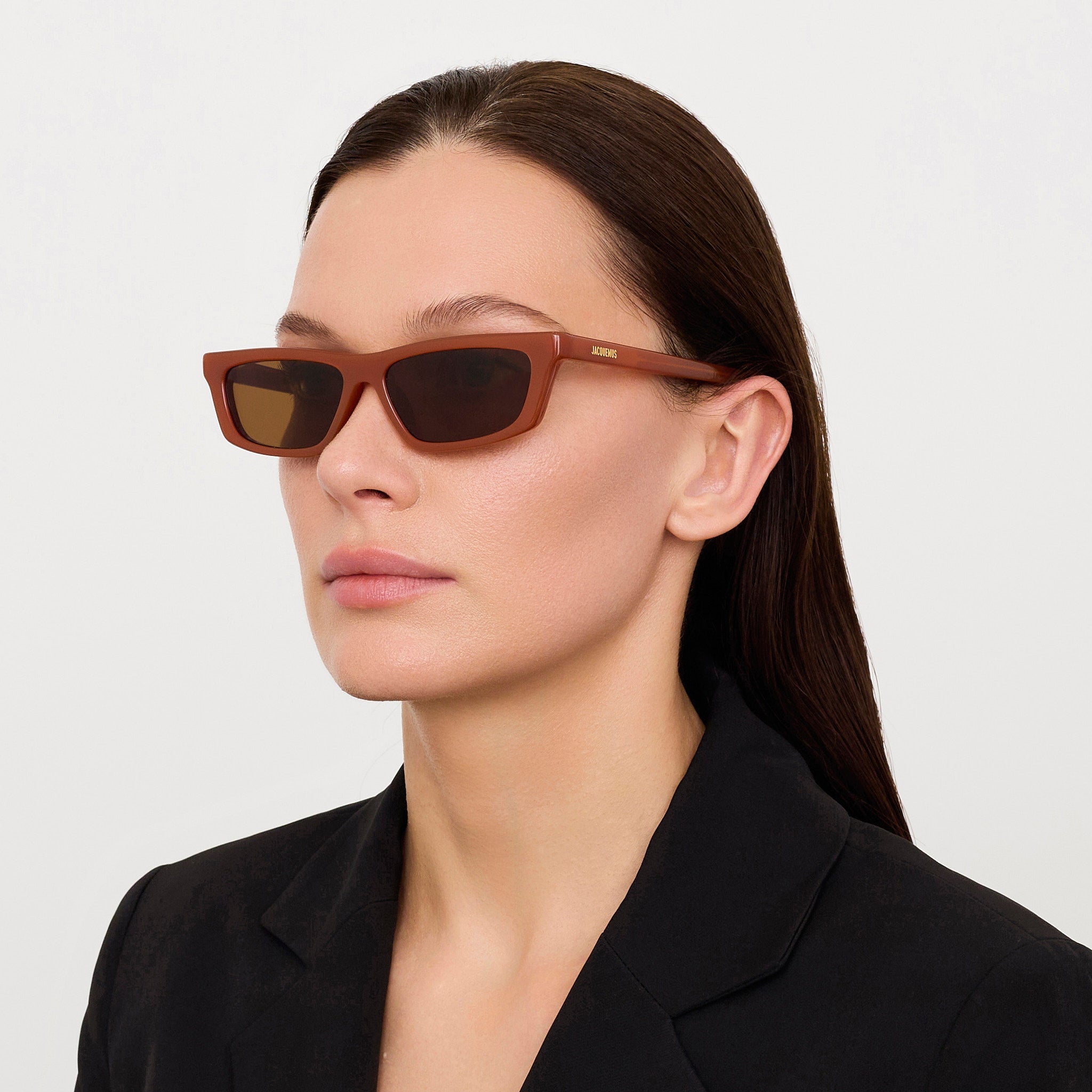 Trapezi Sunglasses in Metallic Coffee - LINDA FARROW - Sunglasses -