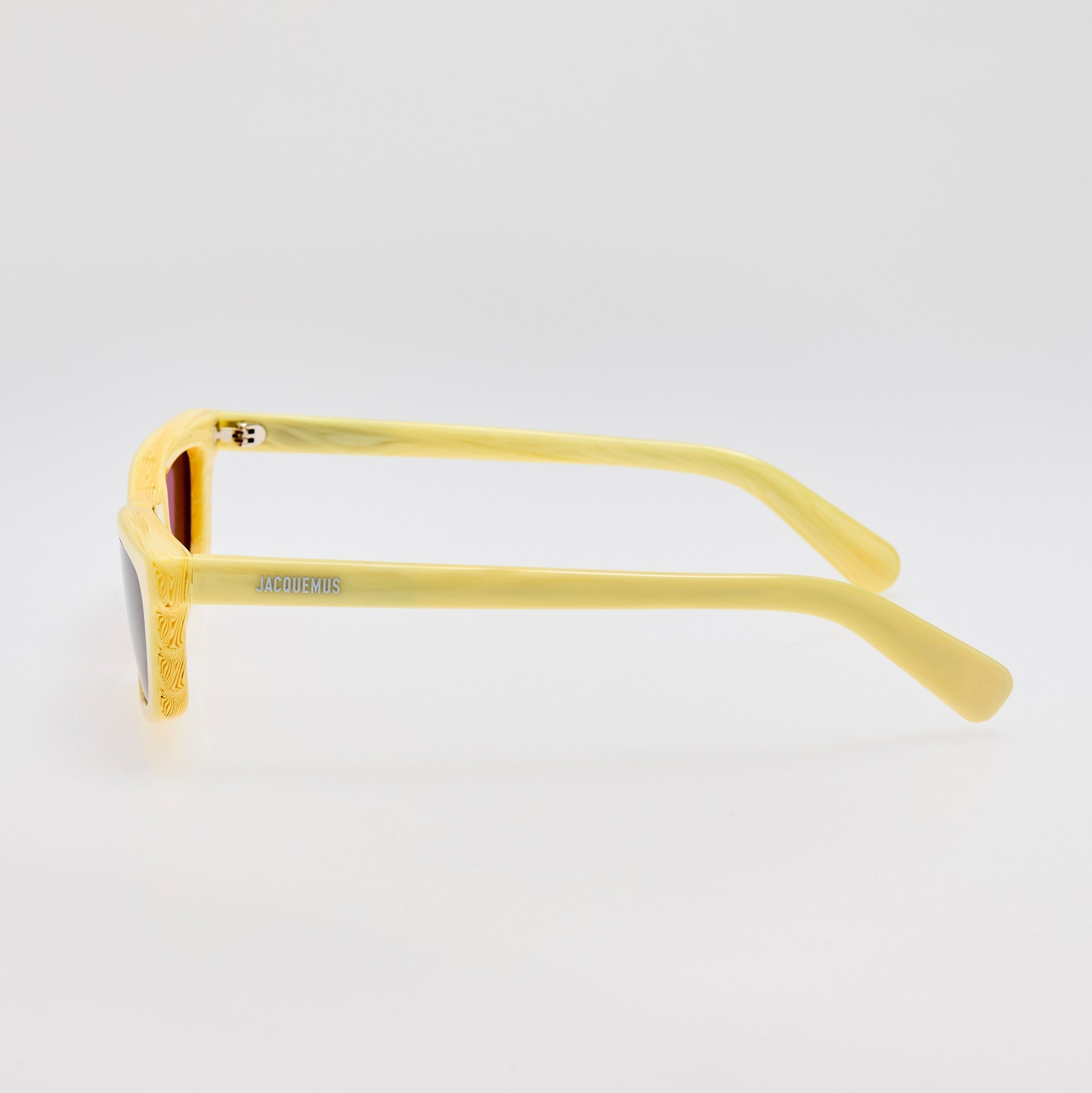 Trapezi Sunglasses in Yellow Stripe - LINDA FARROW - Sunglasses -
