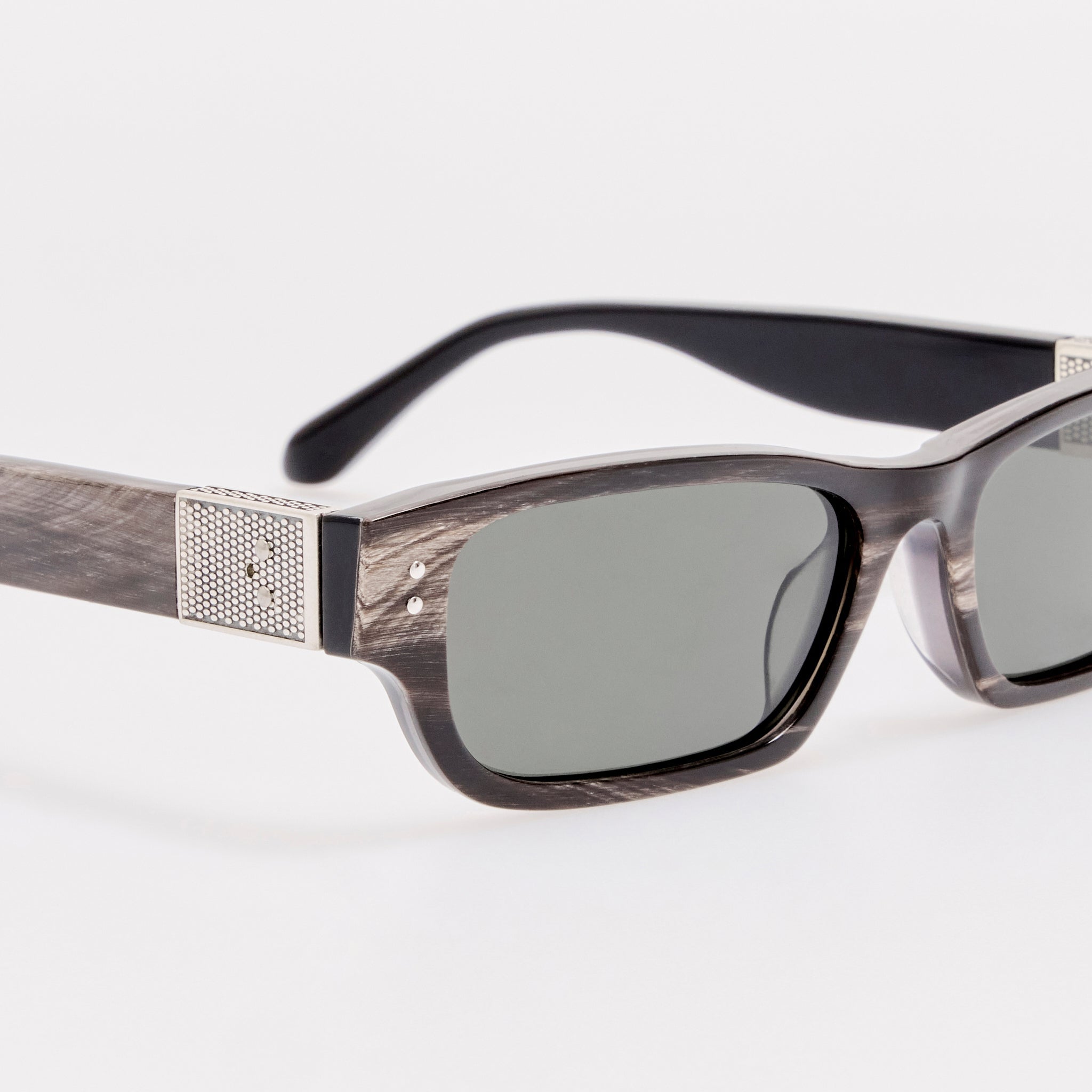 Turner Sunglasses in Buffalo Horn and 925 Sterling Silver - LINDA FARROW-Sunglasses-