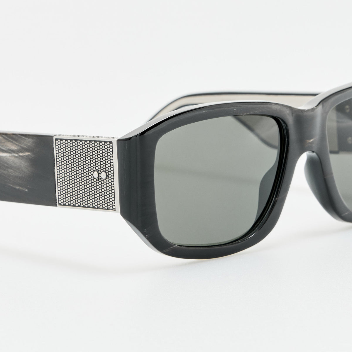 Vlad Sunglasses in Buffalo Horn and 925 Sterling Silver - LINDA FARROW-Sunglasses-