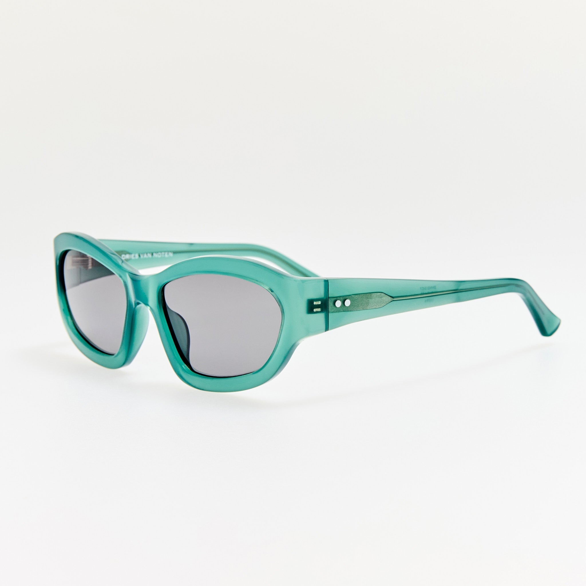 Wrap Sunglasses in Teal - LINDA FARROW - Sunglasses -