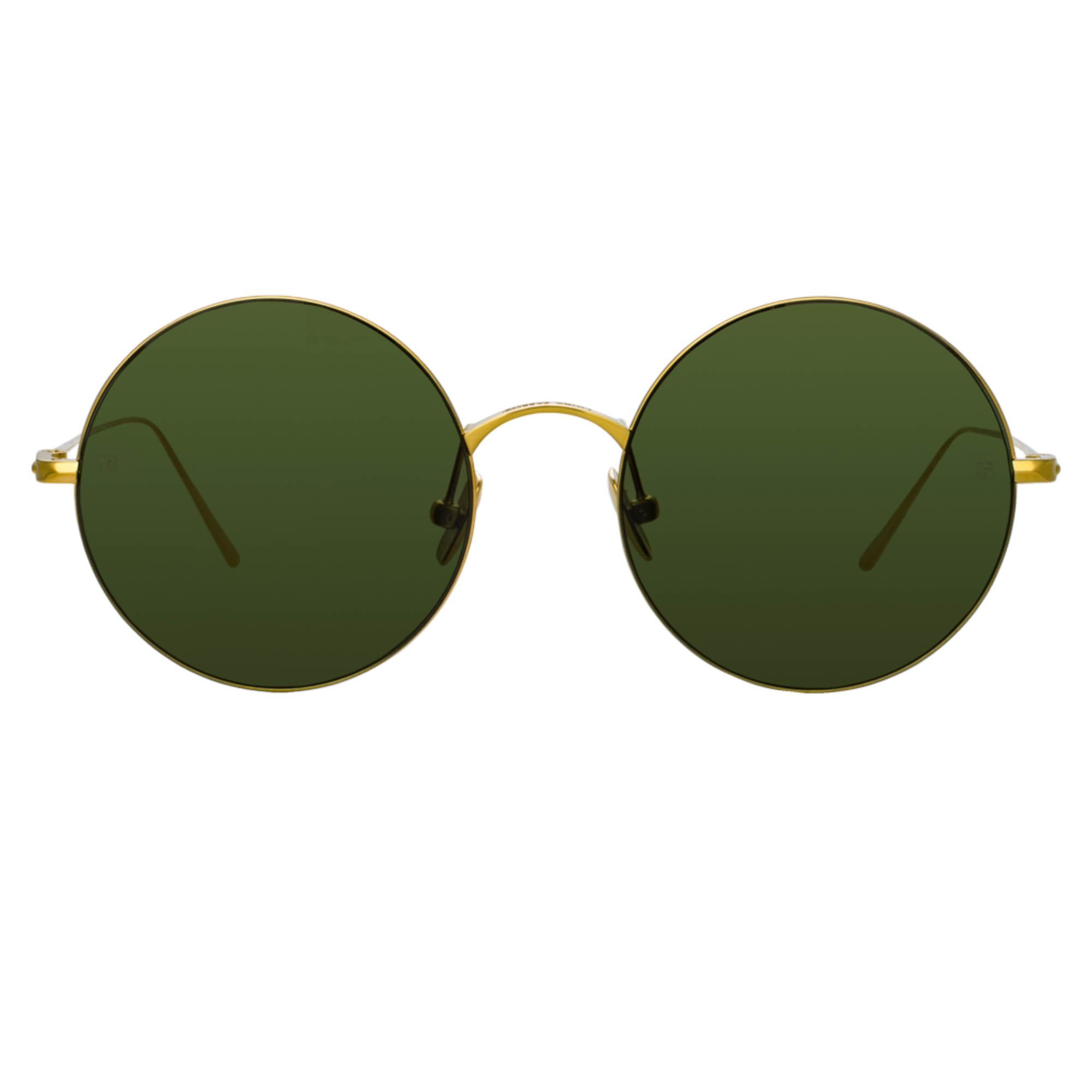 Zaha Round Sunglasses in Yellow Gold