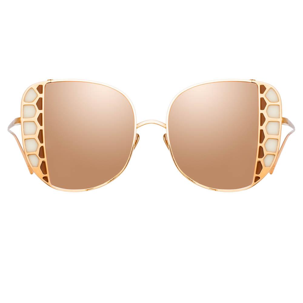 Amelia Oversized Sunglasses in Rose Gold