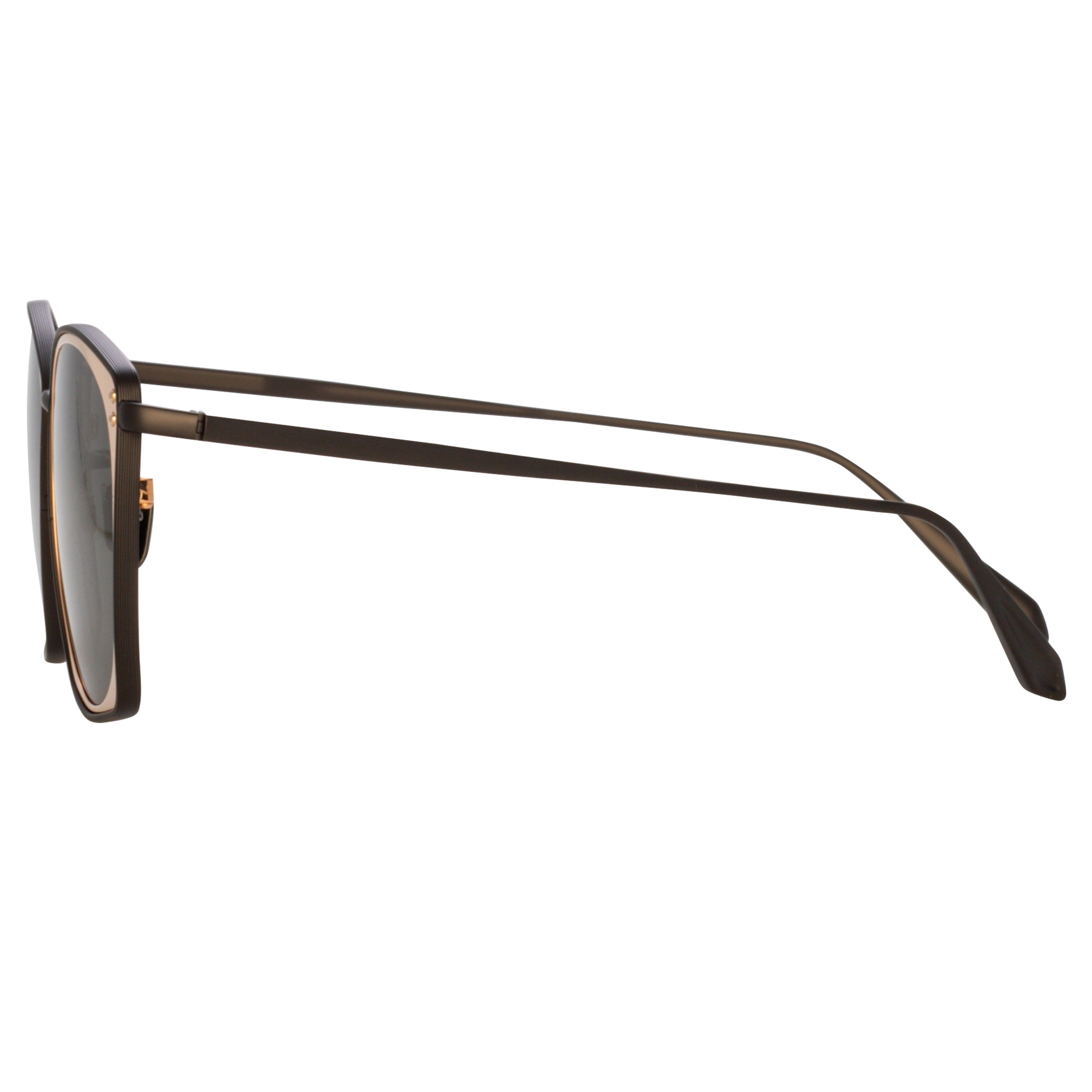 Milo Square Sunglasses in Nickel and 18K Rose Gold