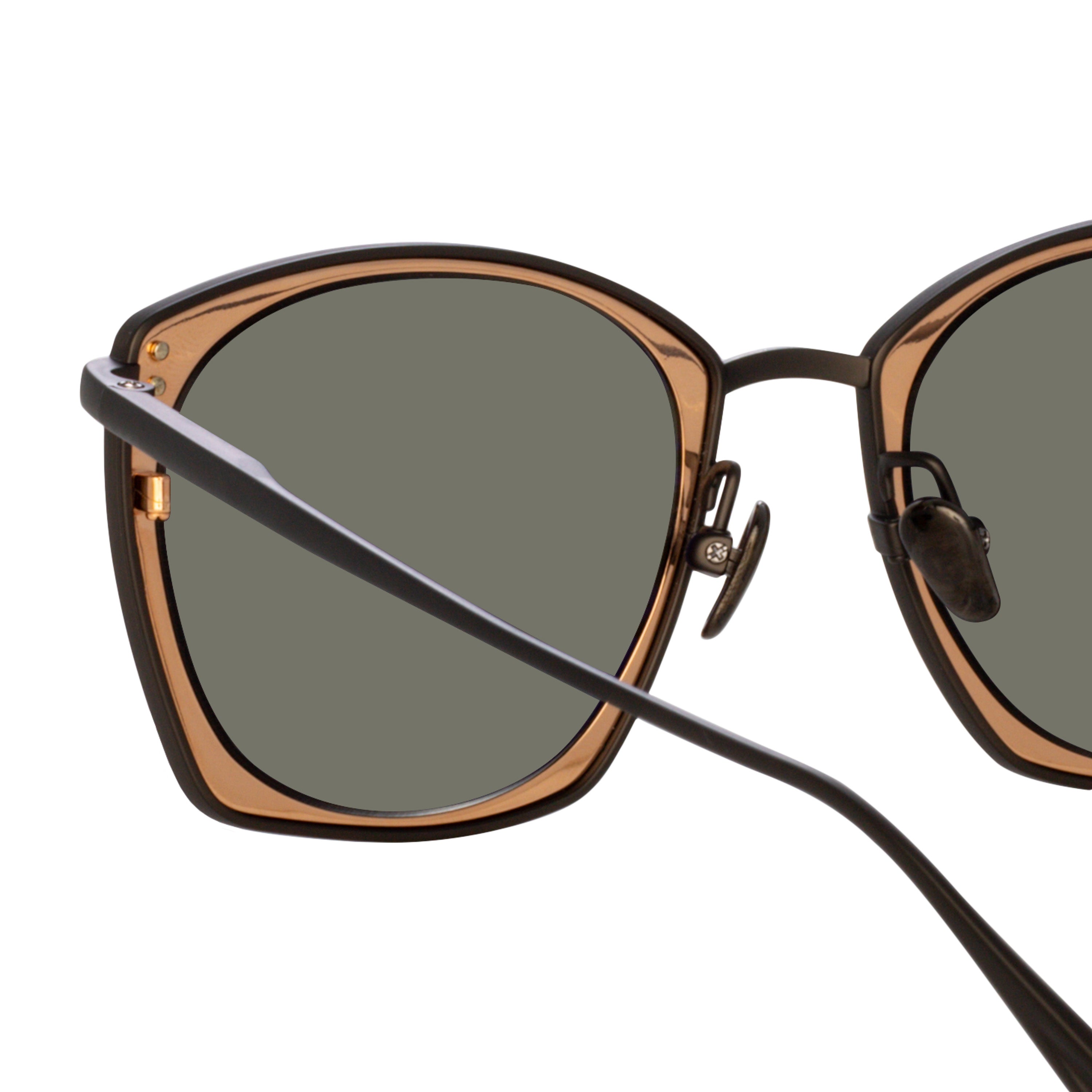 Milo Square Sunglasses in Nickel and 18K Rose Gold
