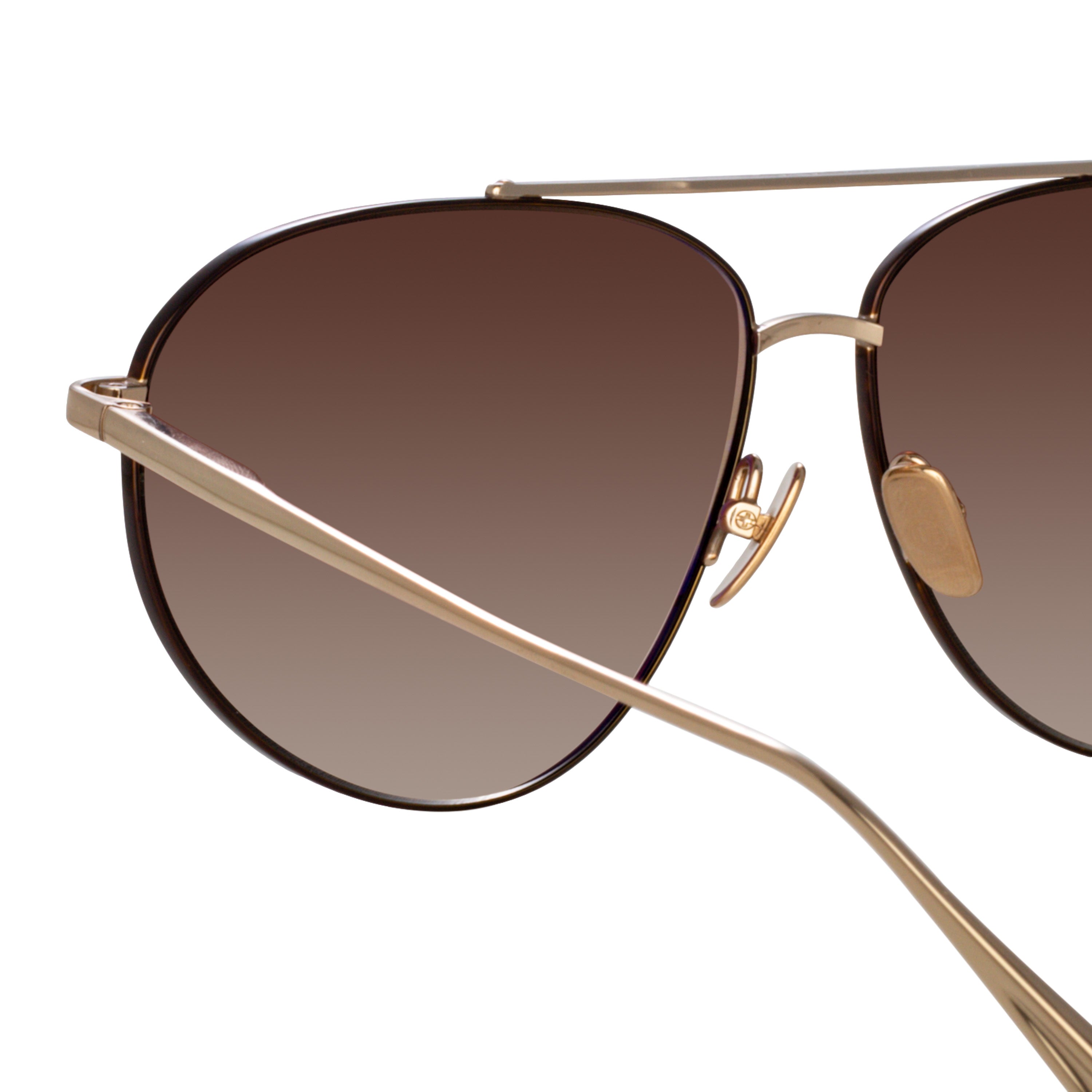 Gabriel Sunglasses in 22K Light Gold
