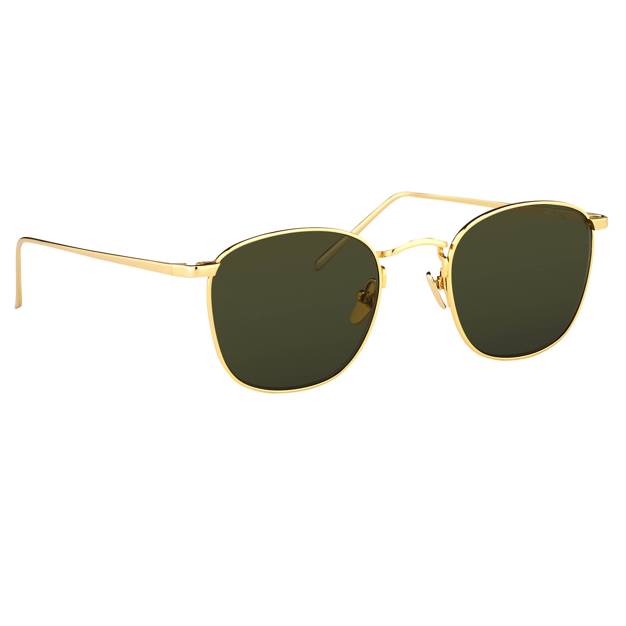 Simon Square Sunglasses in 22K Gold