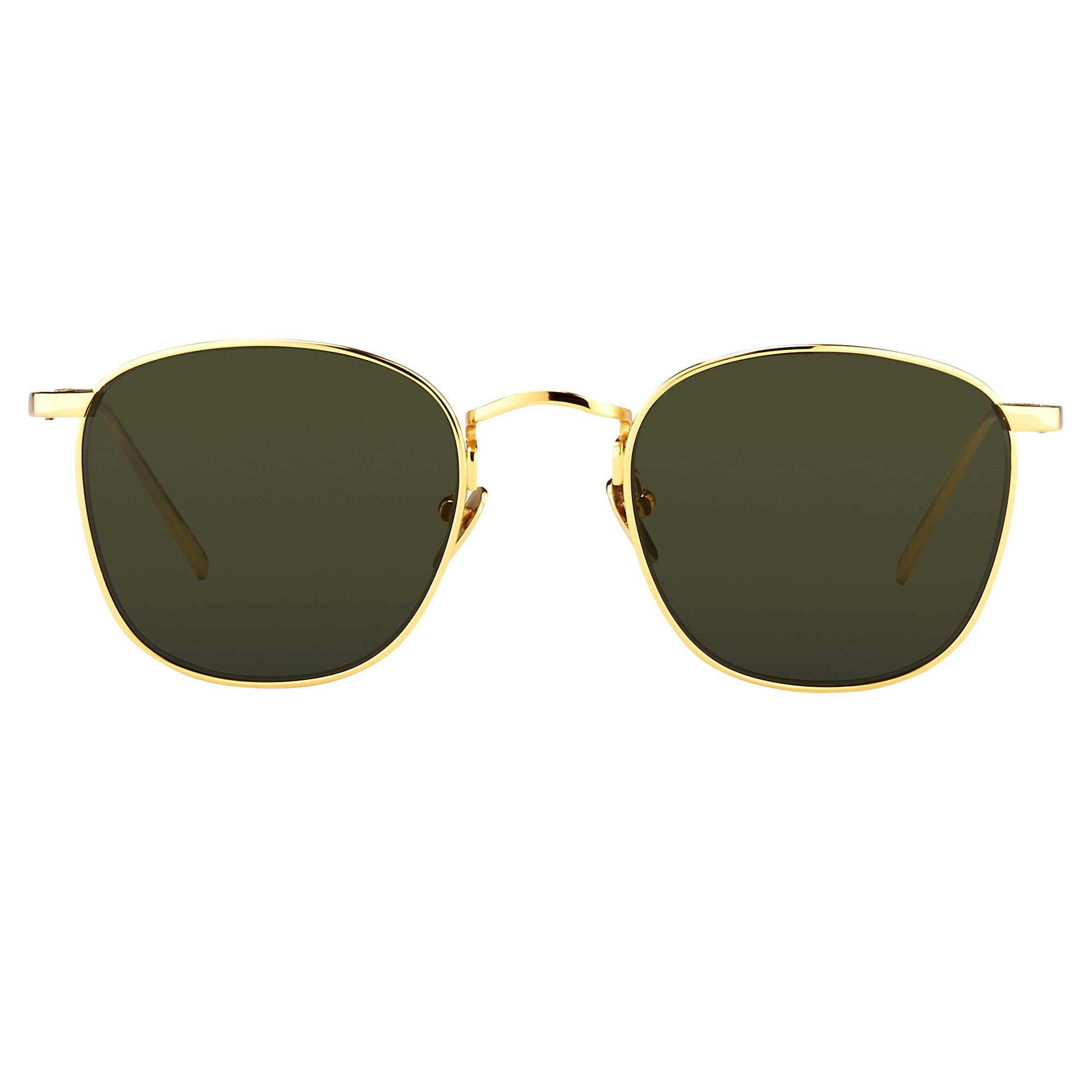 Simon Square Sunglasses in 22K Gold
