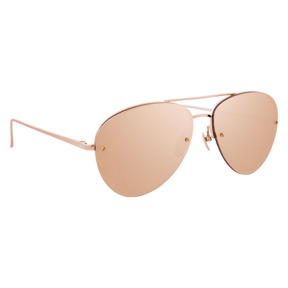 Aviator Sunglasses in 18K Rose Gold