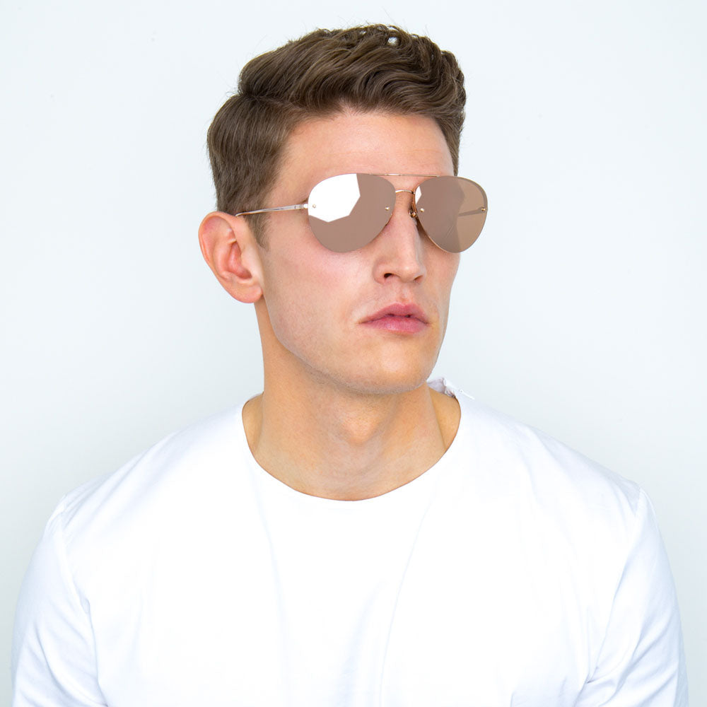 Aviator Sunglasses in 18K Rose Gold