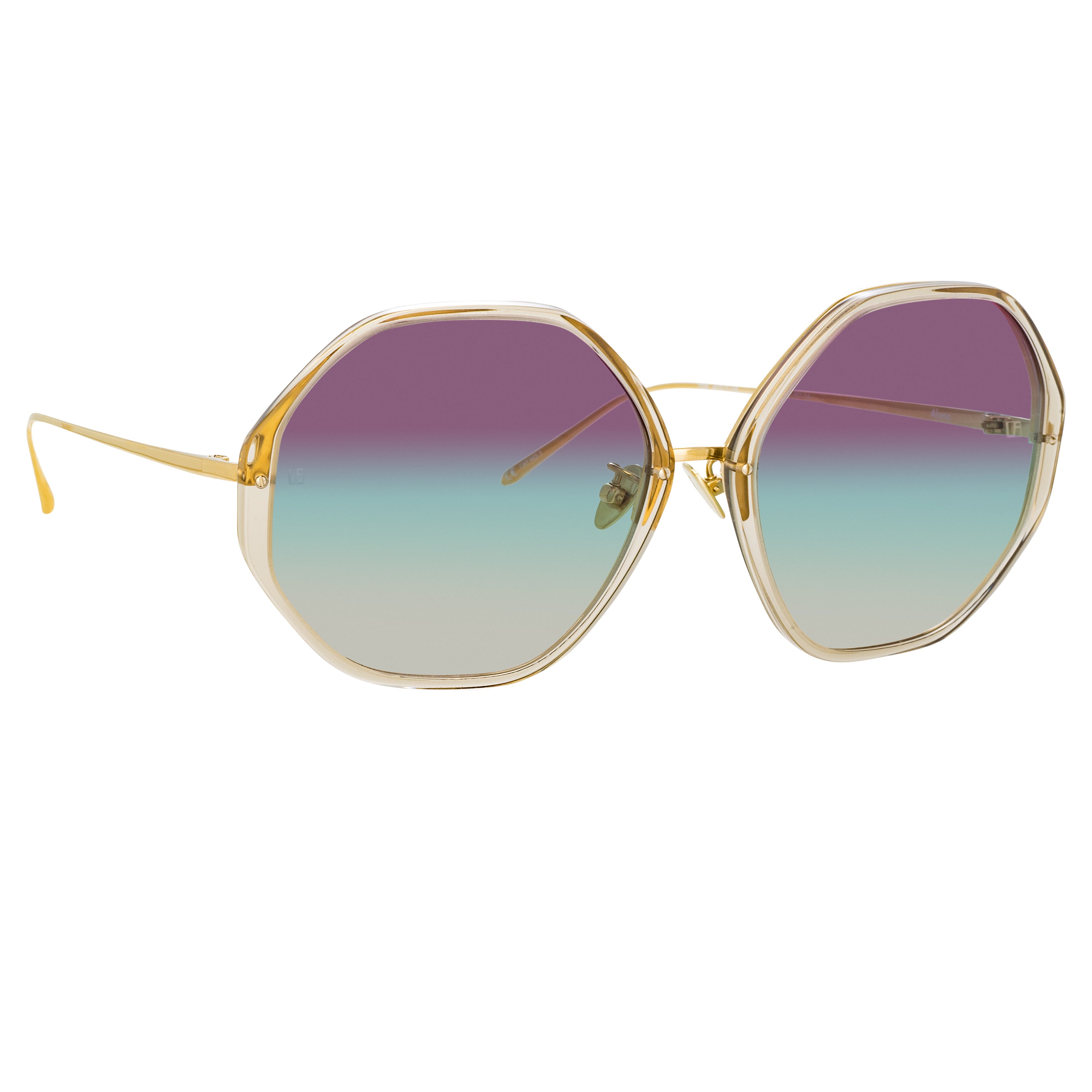 Alona Sunglasses in Truffle and Purple Gradient