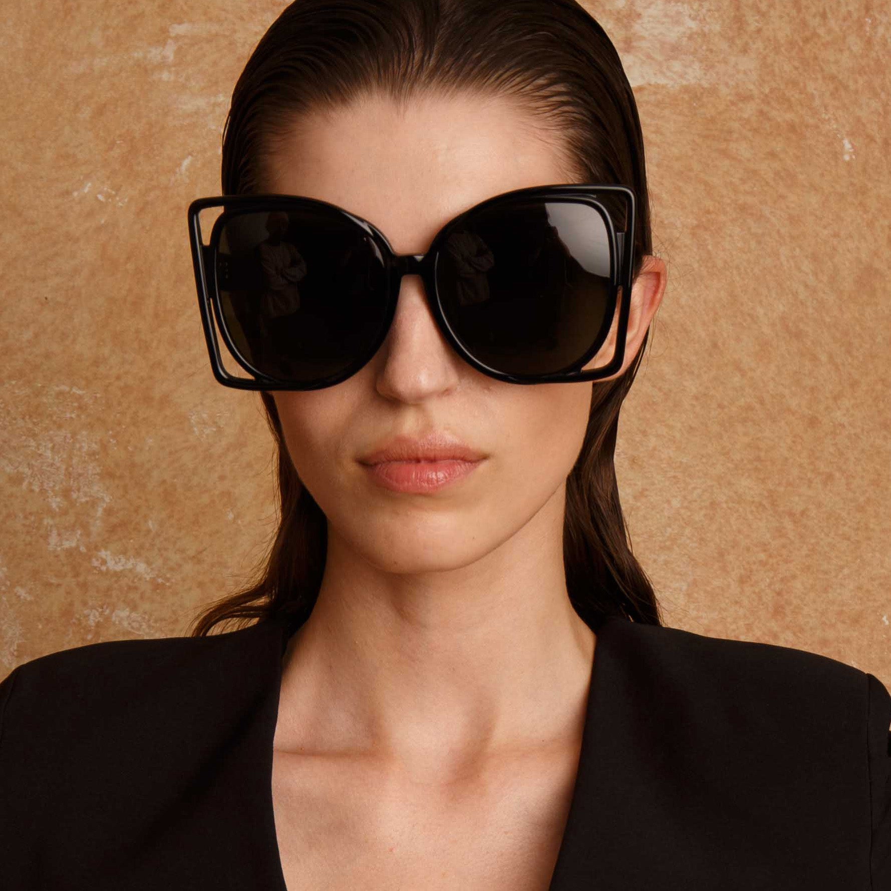 Astra Sunglasses in Black - LINDA FARROW - Sunglasses -