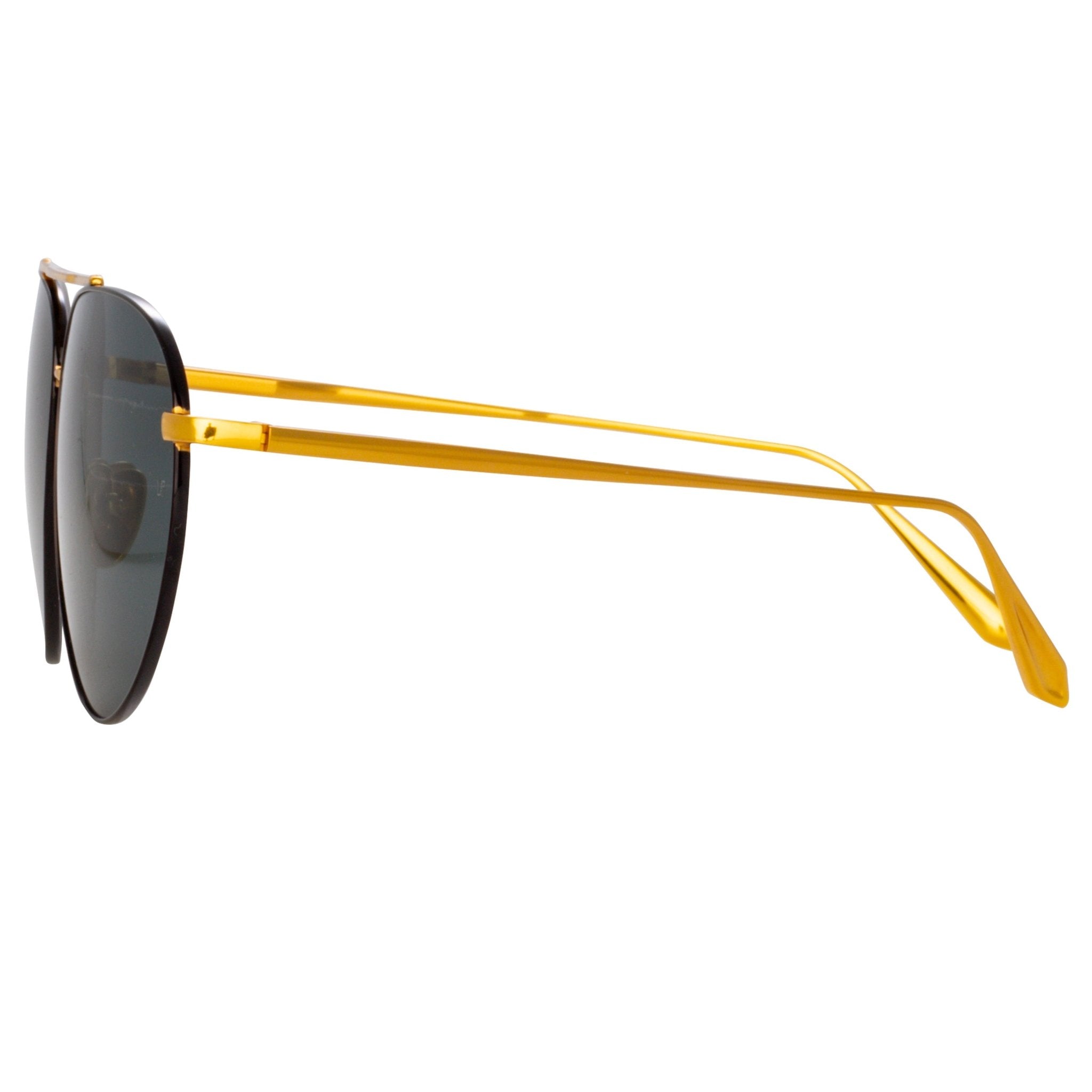Gabriel Sunglasses in 22K Yellow Gold - LINDA FARROW - Sunglasses -