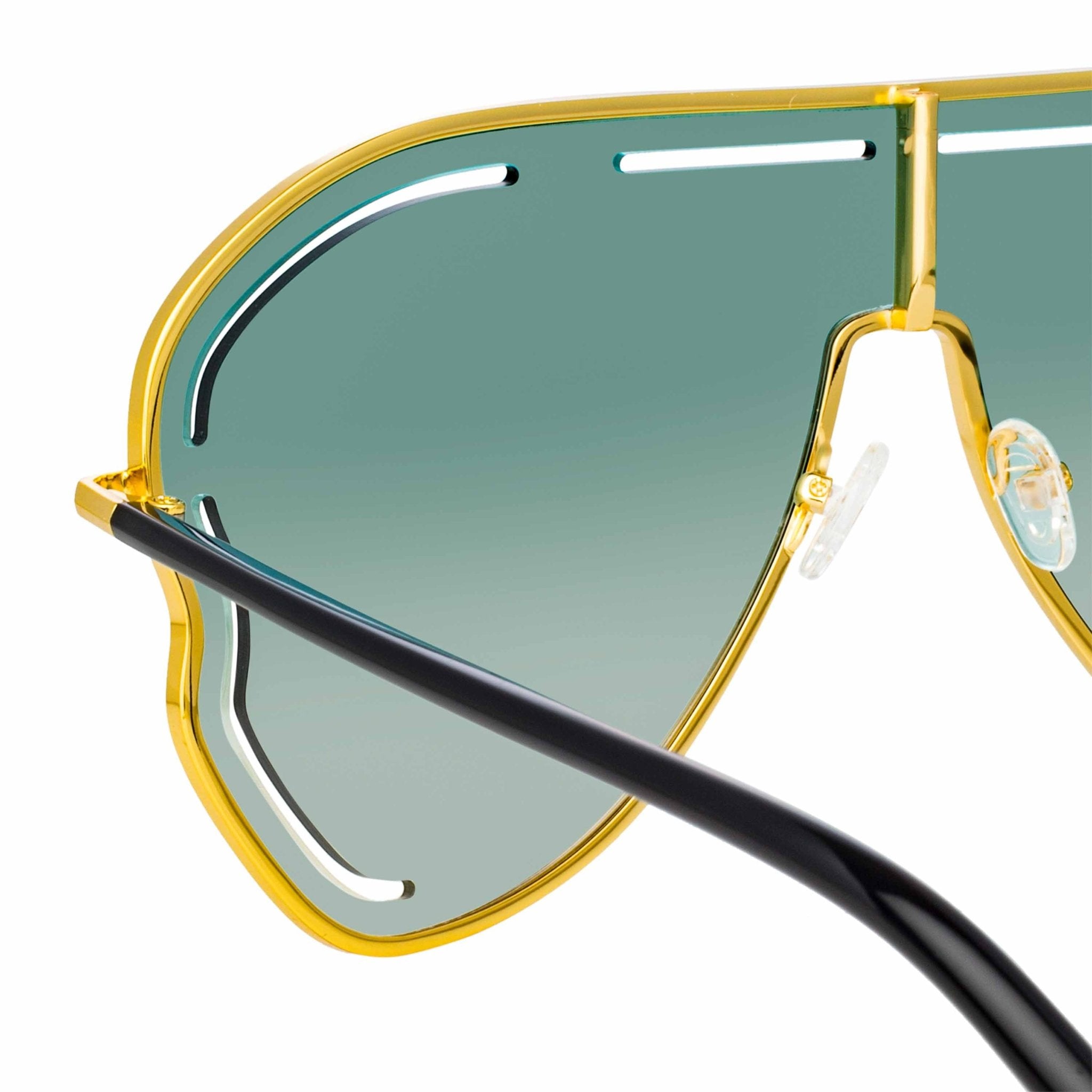 Gardenia Sunglasses in Translucent Green - LINDA FARROW - Sunglasses -