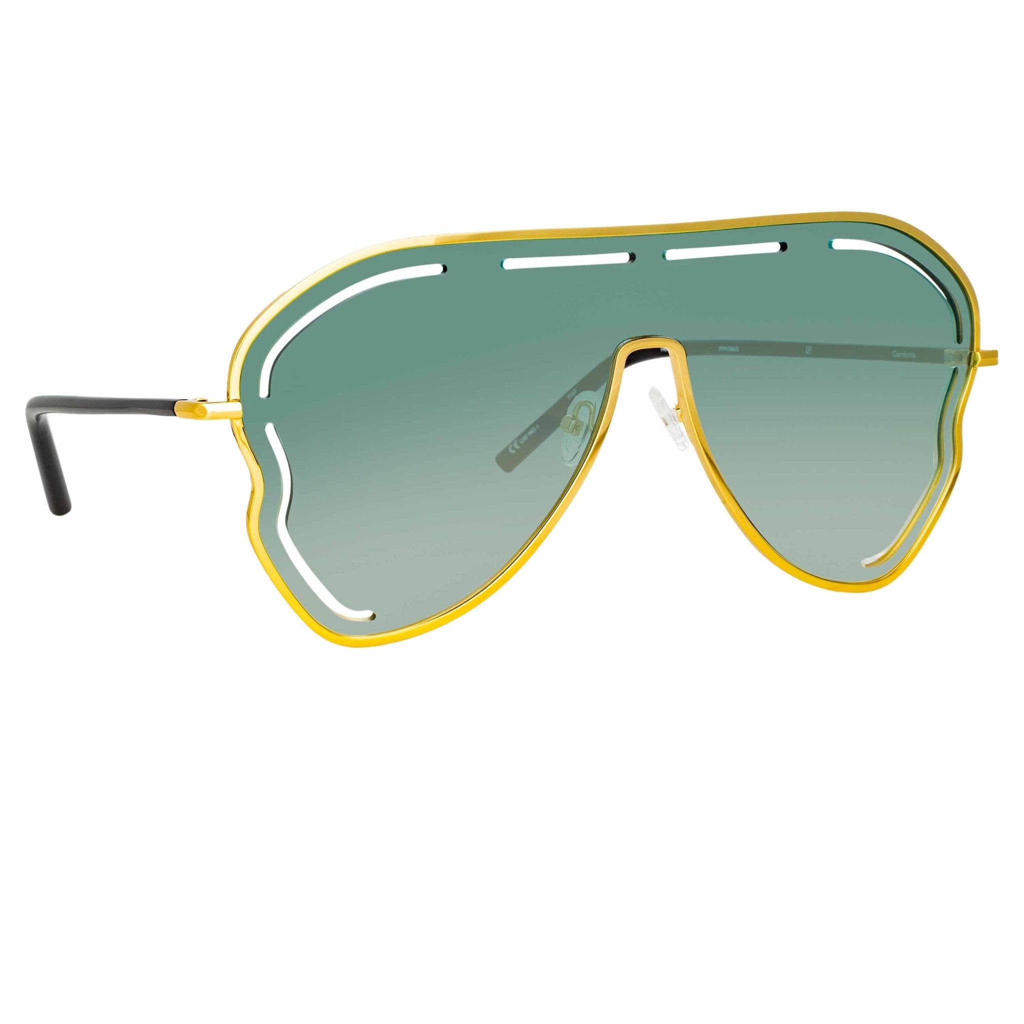 Gardenia Sunglasses in Translucent Green - LINDA FARROW - Sunglasses -