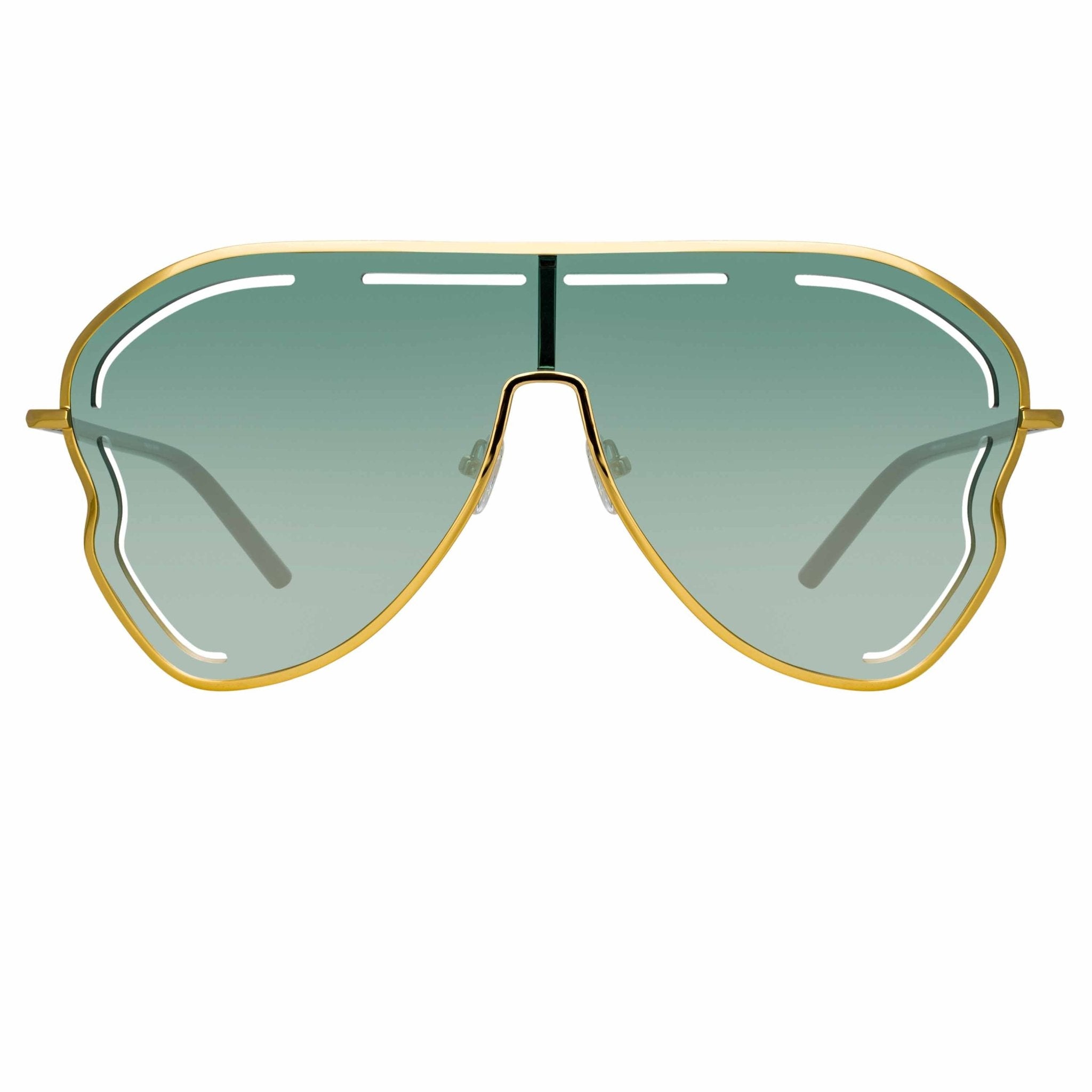Gardenia Sunglasses in Translucent Green - LINDA FARROW - Sunglasses -