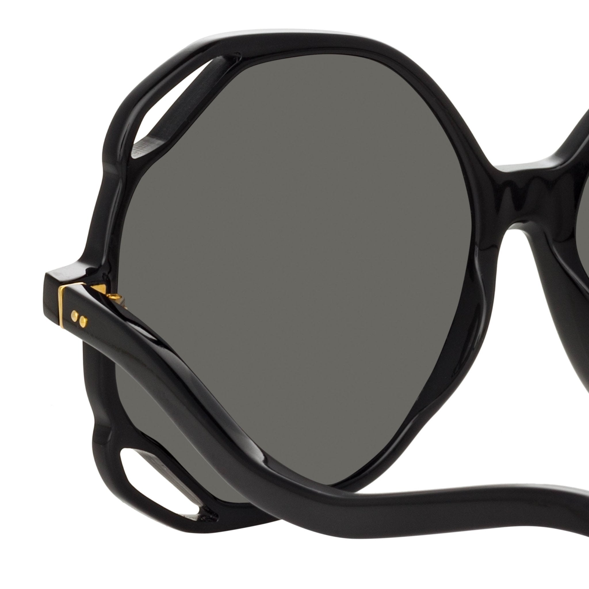 Jerry Oversized Sunglasses in Black - LINDA FARROW - Sunglasses -
