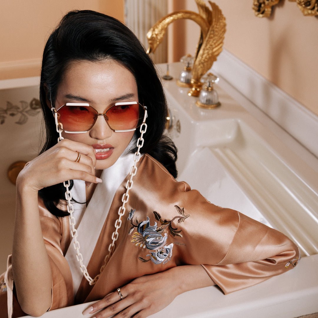 Margot Sunglasses in Cream - LINDA FARROW - Sunglasses -