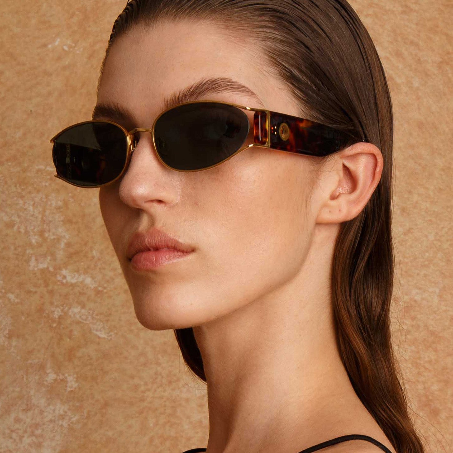 Shelby Sunglasses in Tortoiseshell - LINDA FARROW - Sunglasses -
