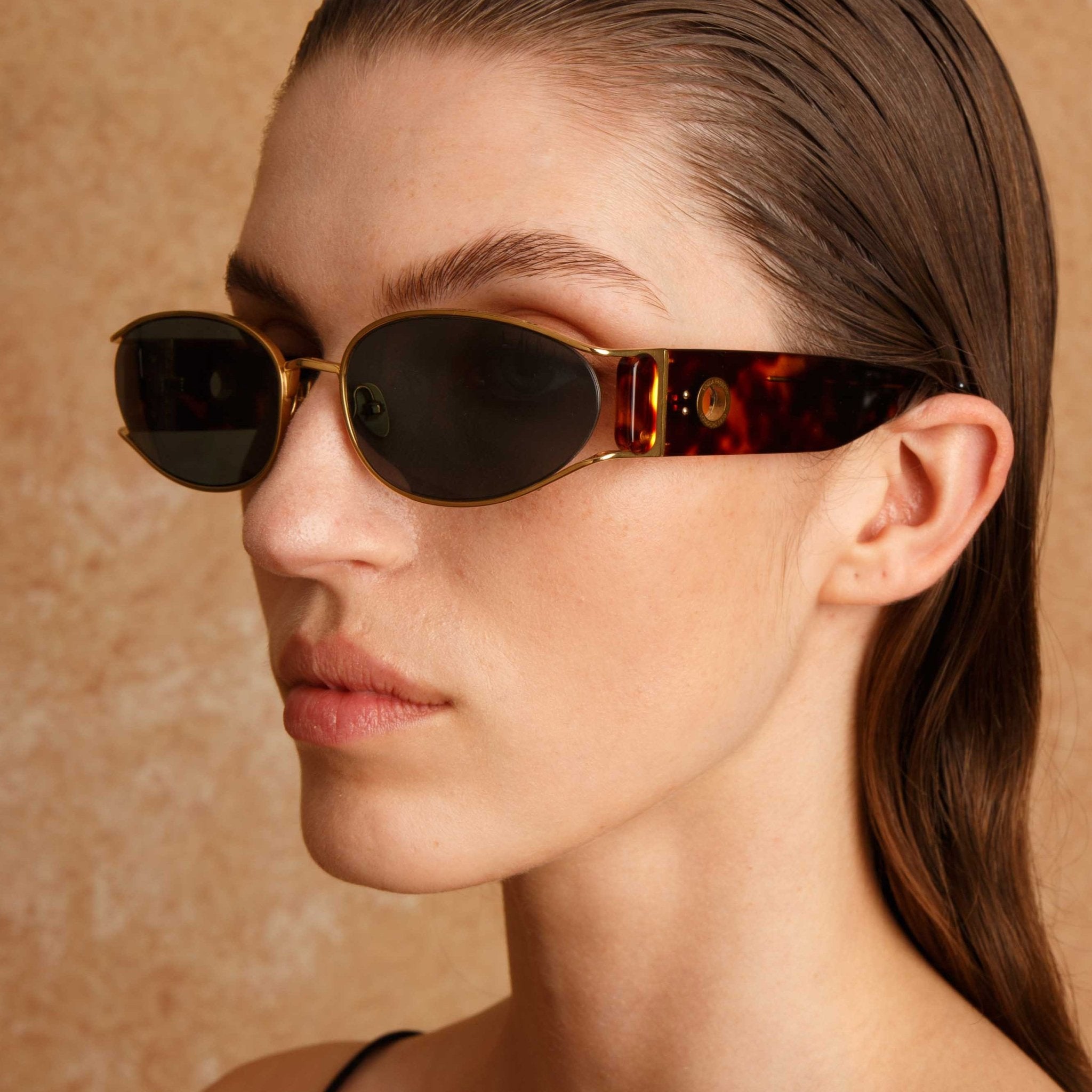 Shelby Sunglasses in Tortoiseshell - LINDA FARROW - Sunglasses -