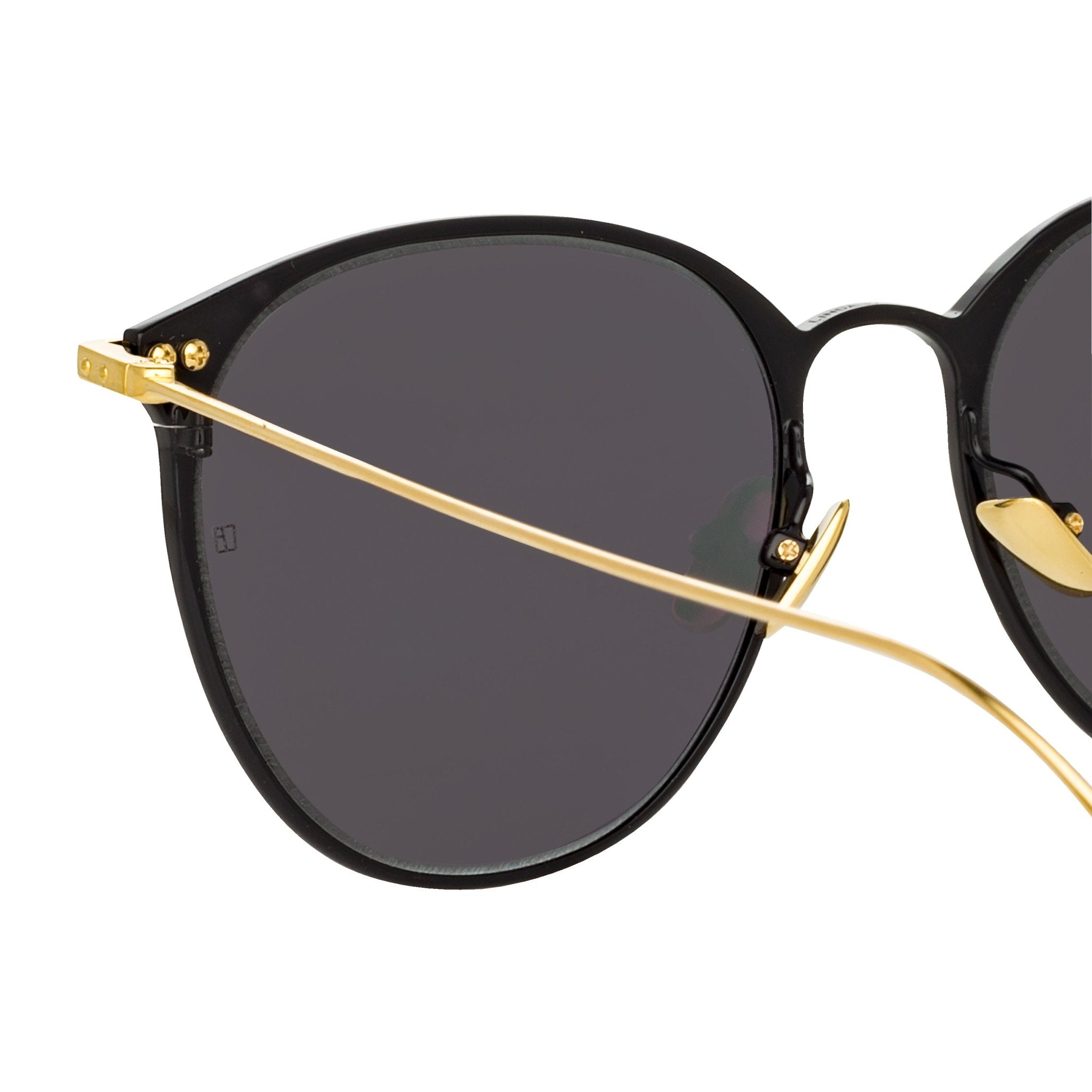 Sophia Sunglasses in 22K Gold and Grey - LINDA FARROW - Sunglasses -