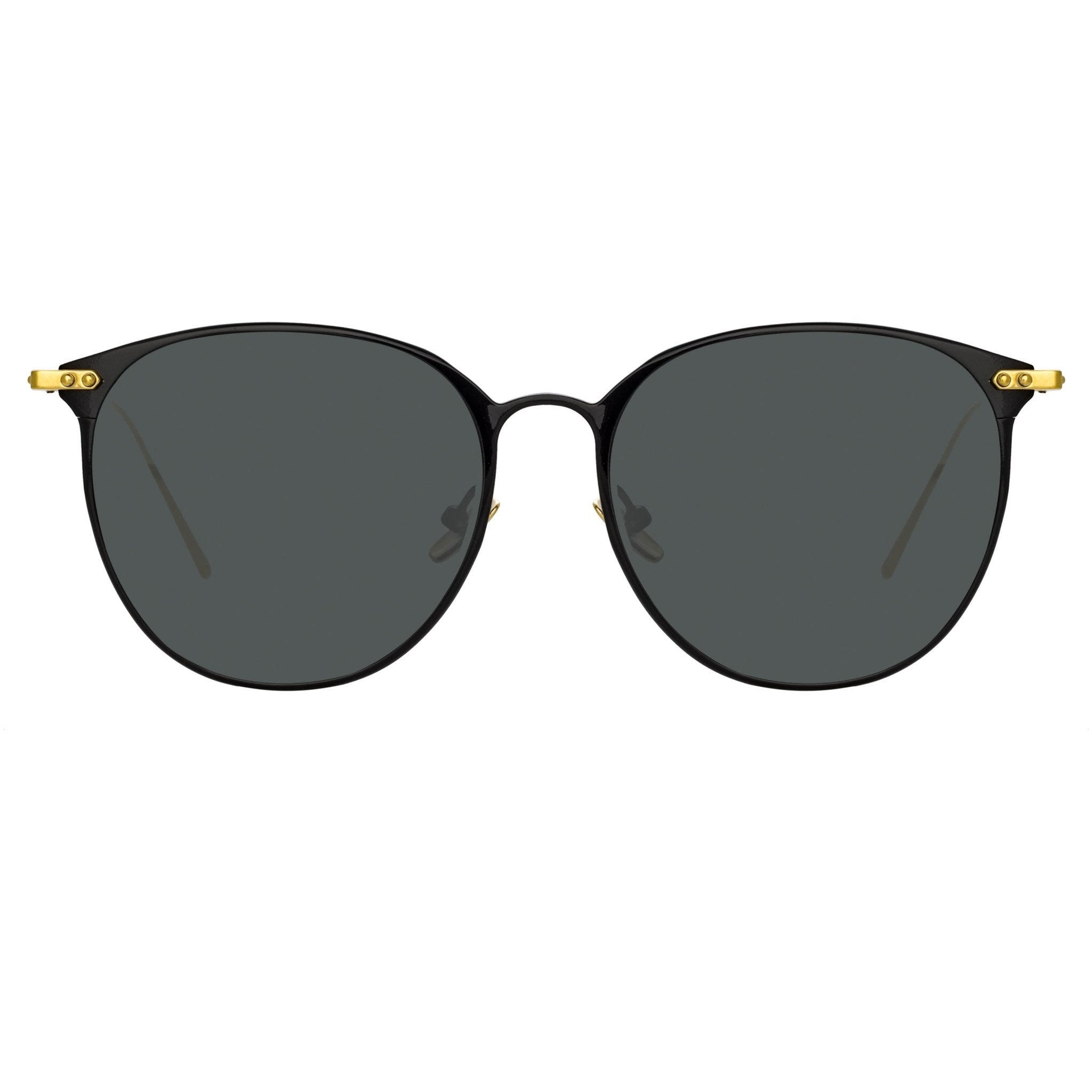 Sophia Sunglasses in 22K Gold and Grey - LINDA FARROW - Sunglasses -