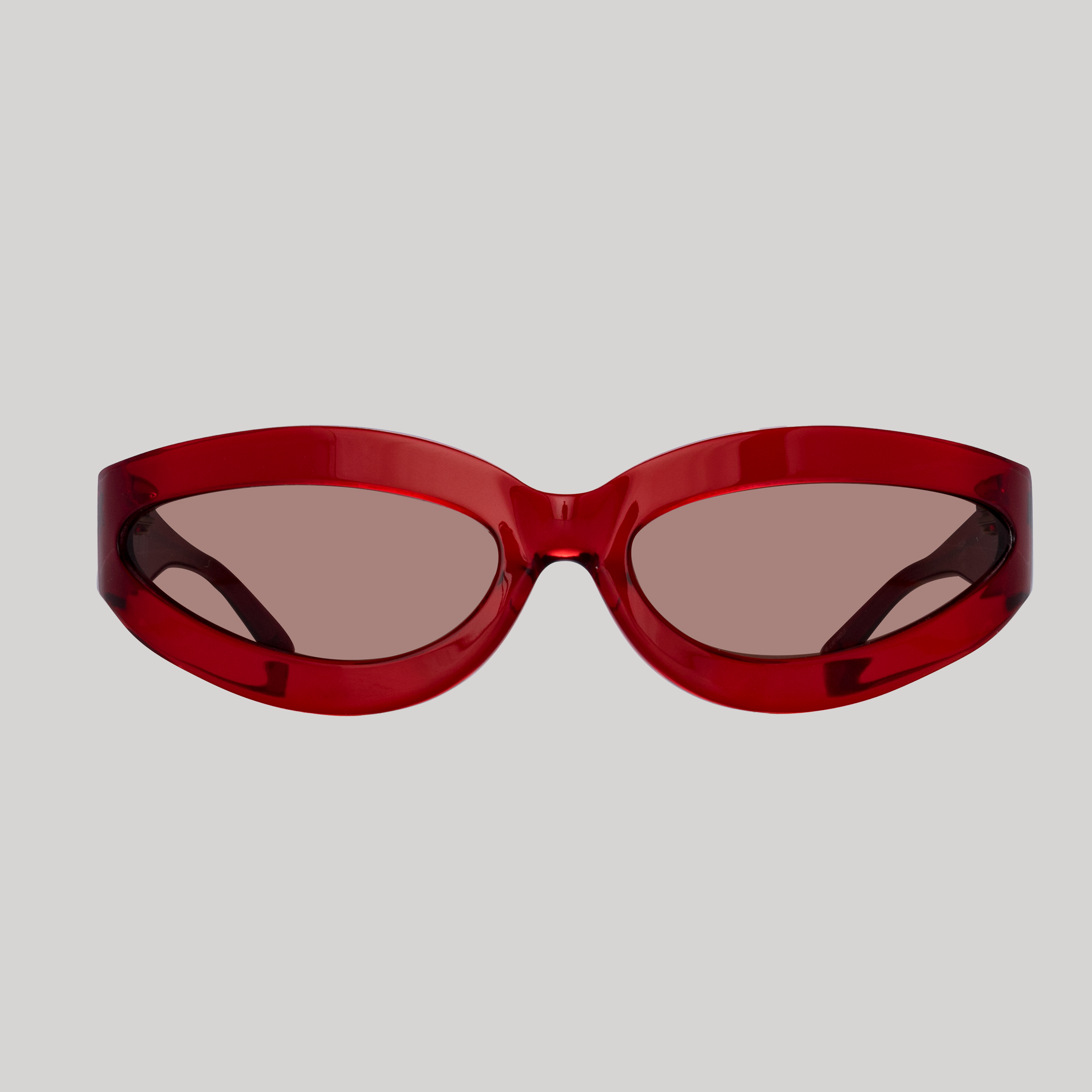 Agnes Wrap Sunglasses in Red