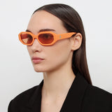 Irene Angular Sunglasses in Orange