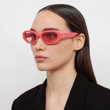 Irene Angular Sunglasses in Coral