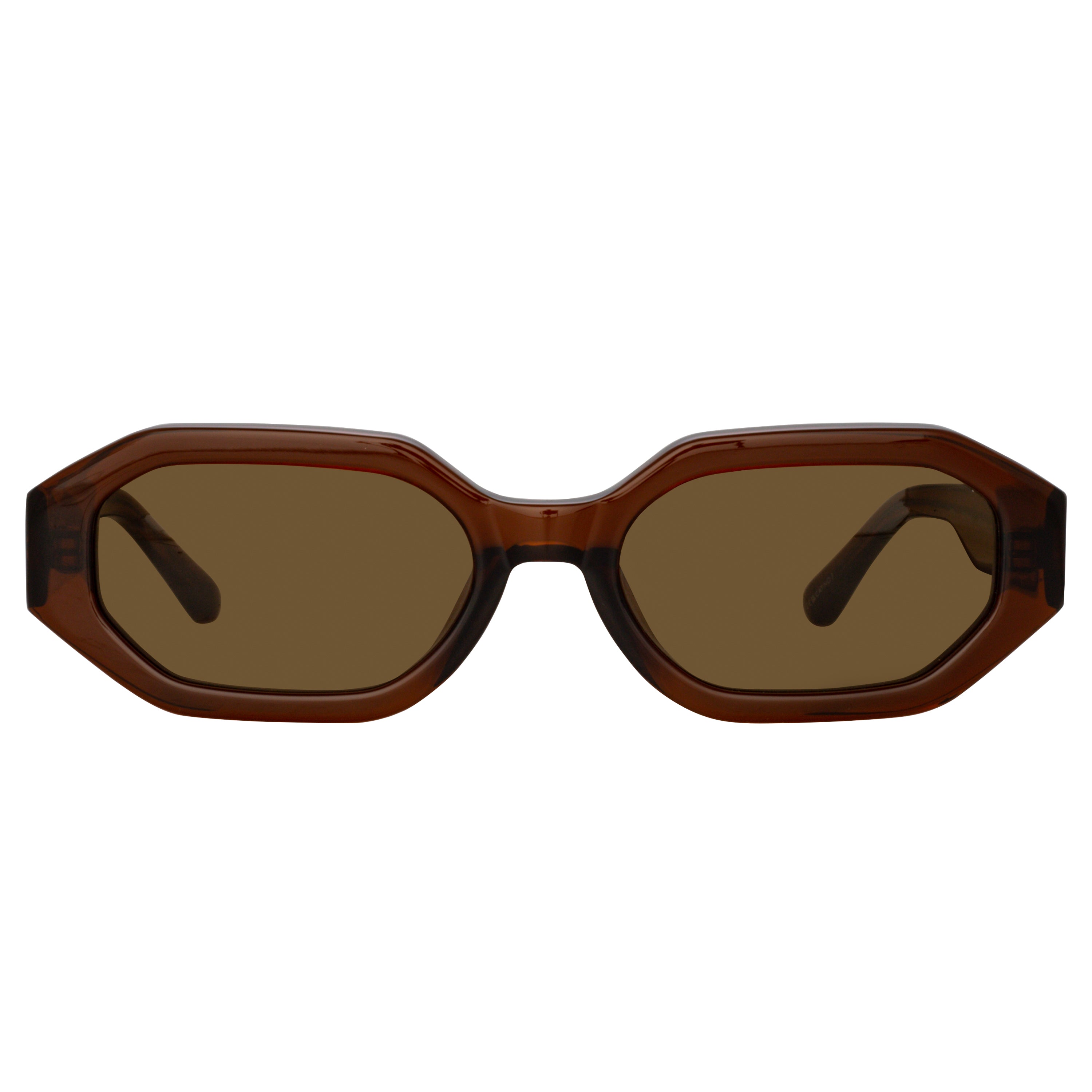 Irene Angular Sunglasses in Brown