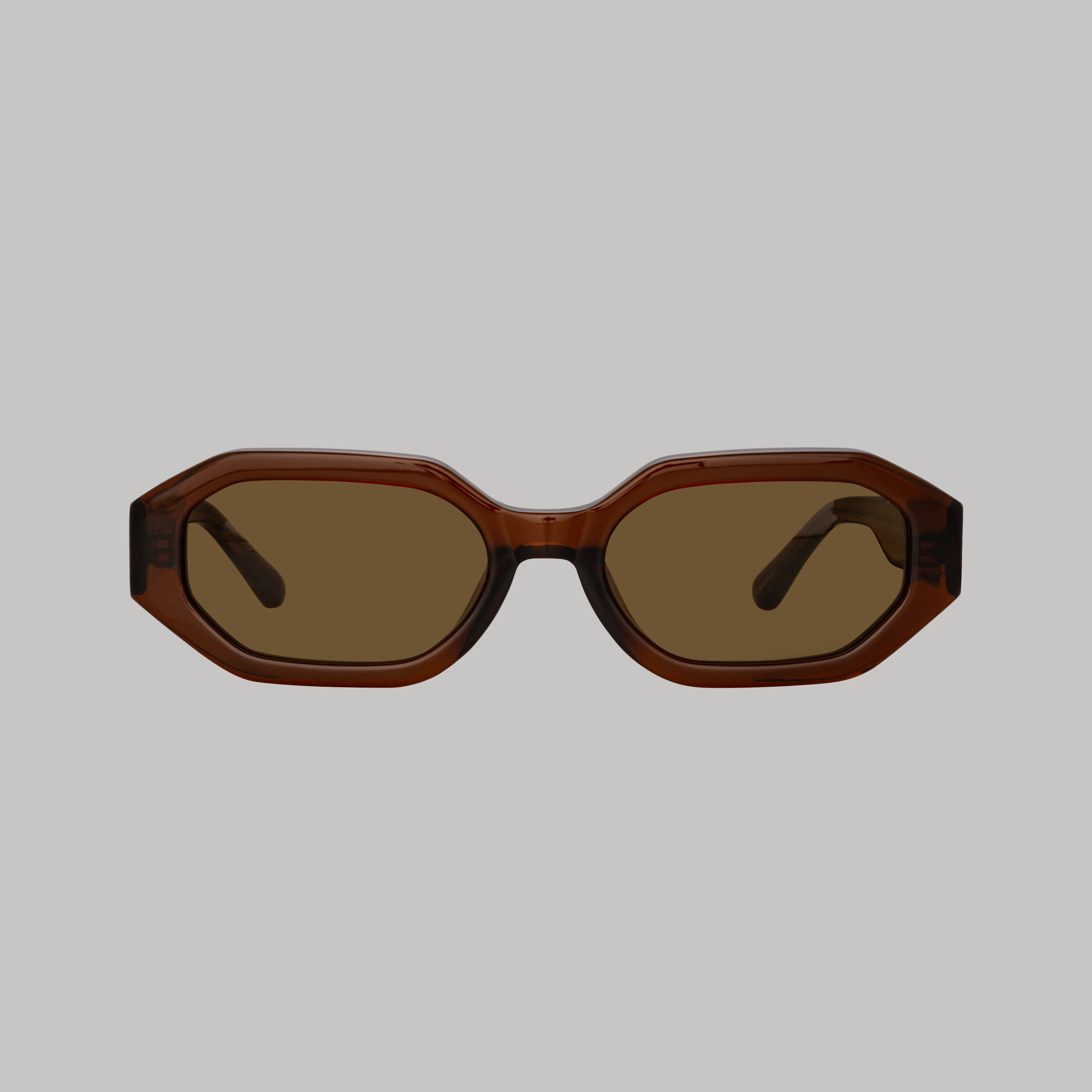 Irene Angular Sunglasses in Brown