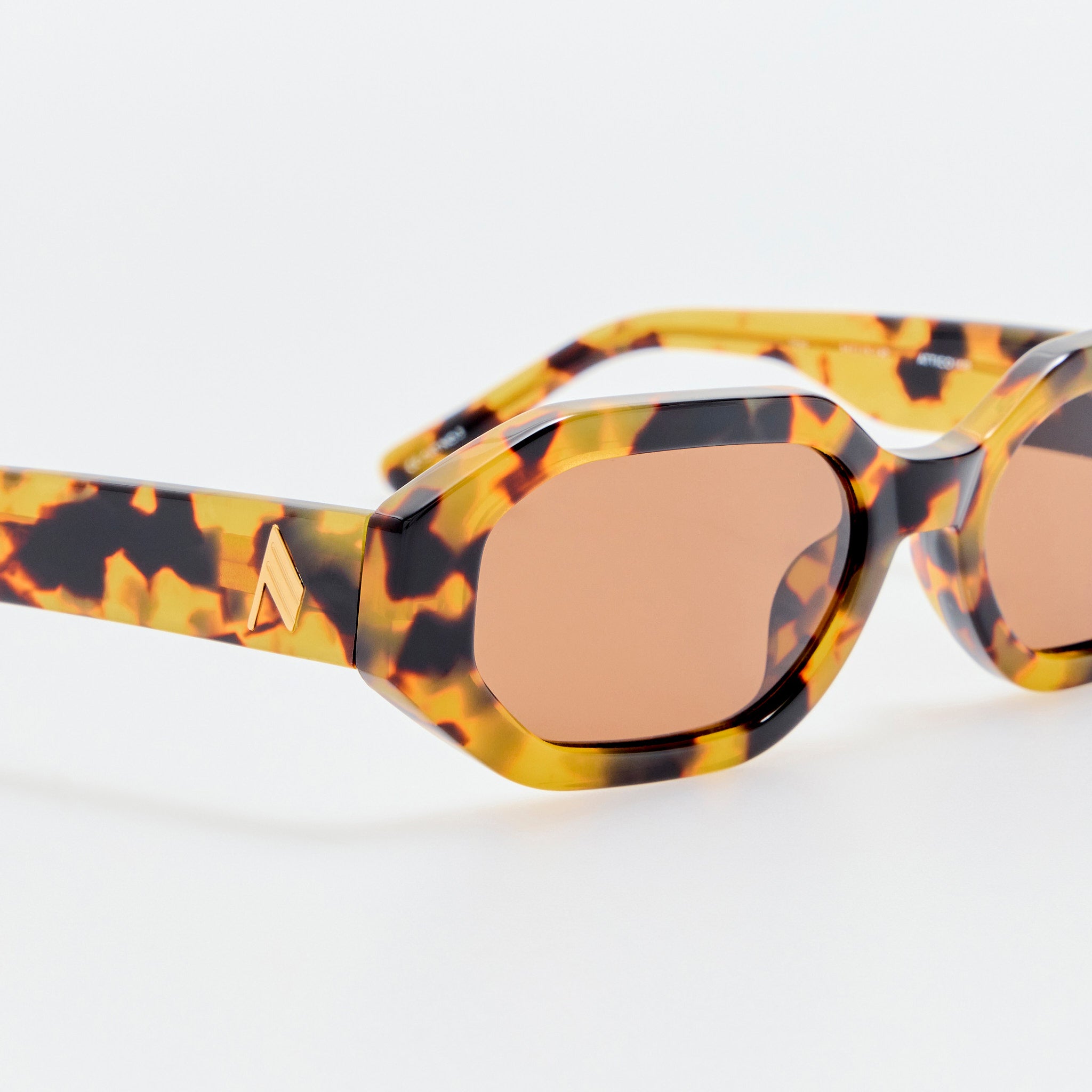 Irene Angular Sunglasses in Tortoiseshell and Brown