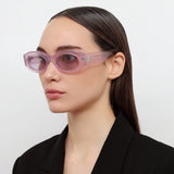 Berta Oval Sunglasses in Pink