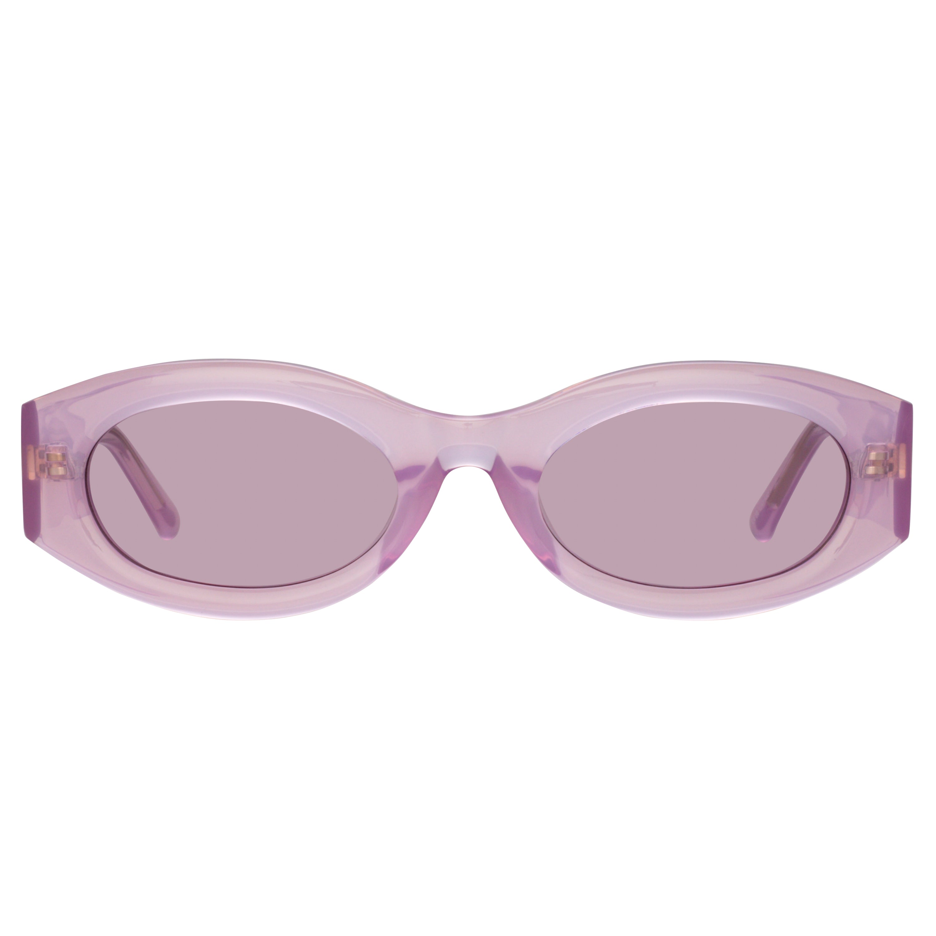 Berta Oval Sunglasses in Pink