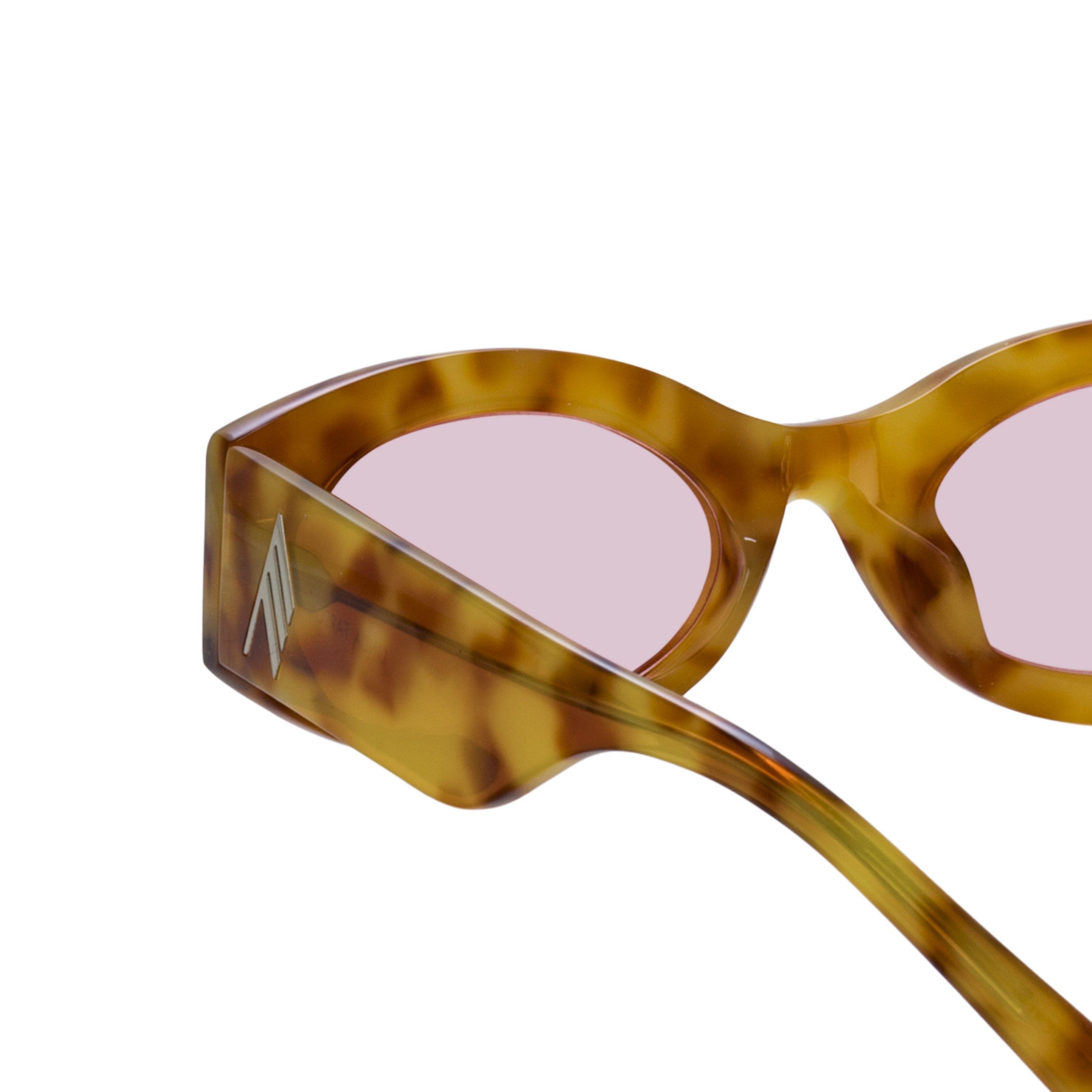 Berta Oval Sunglasses in Tortoiseshell and Pink