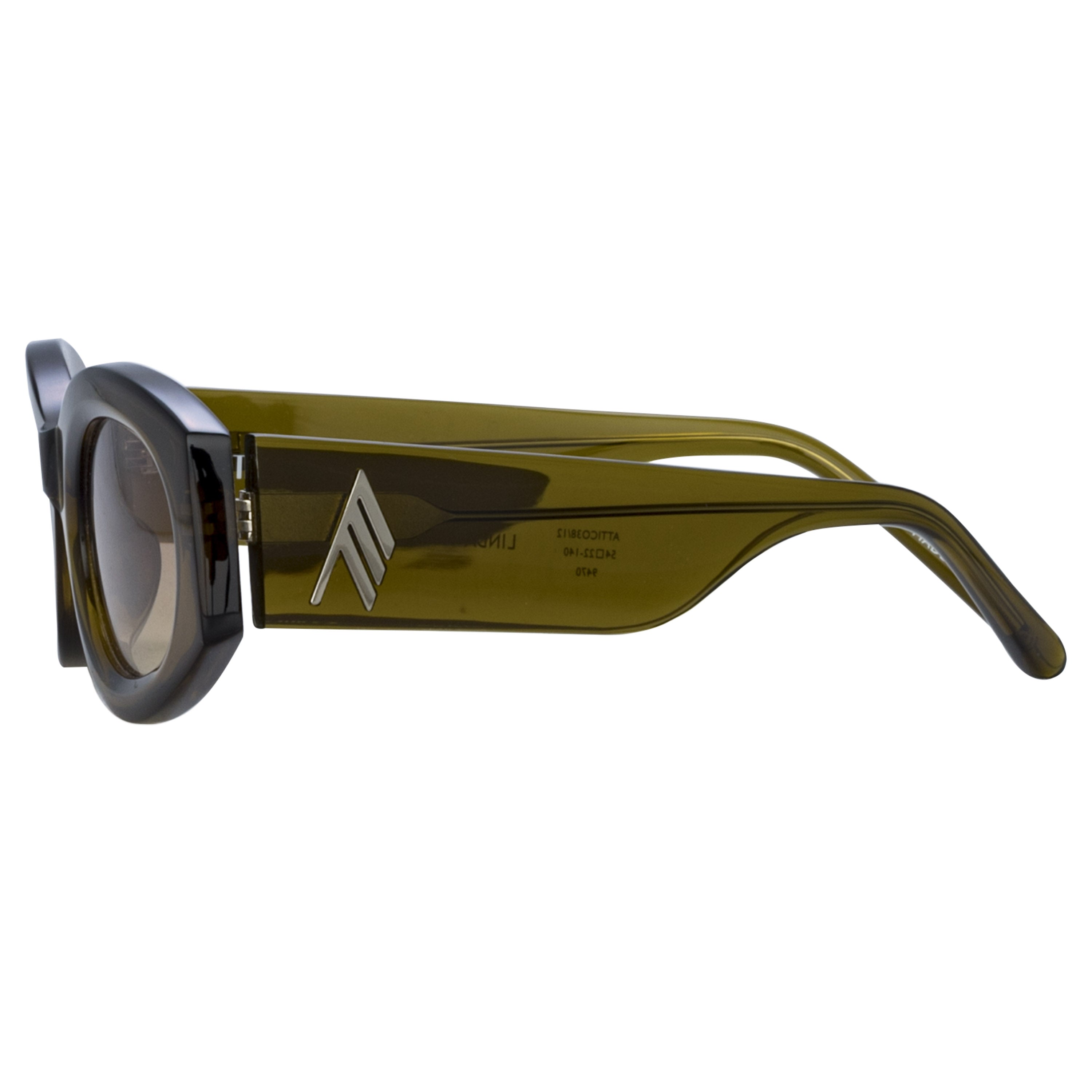 Berta Oval Sunglasses in Olive